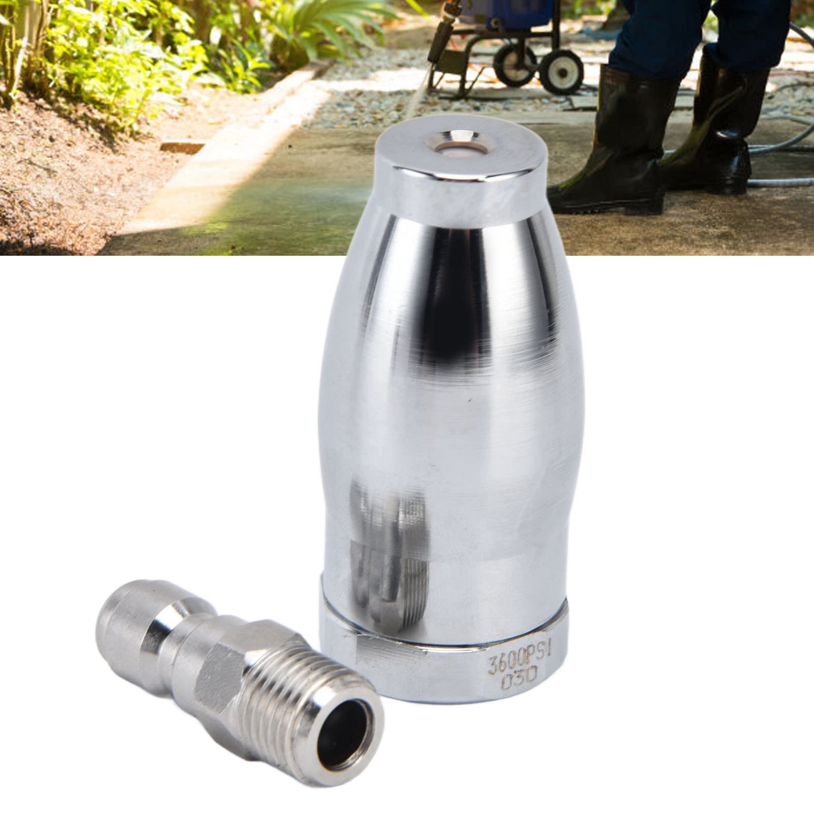 360° Rotating Turbo Spray Nozzle for Power Washer - 1/4