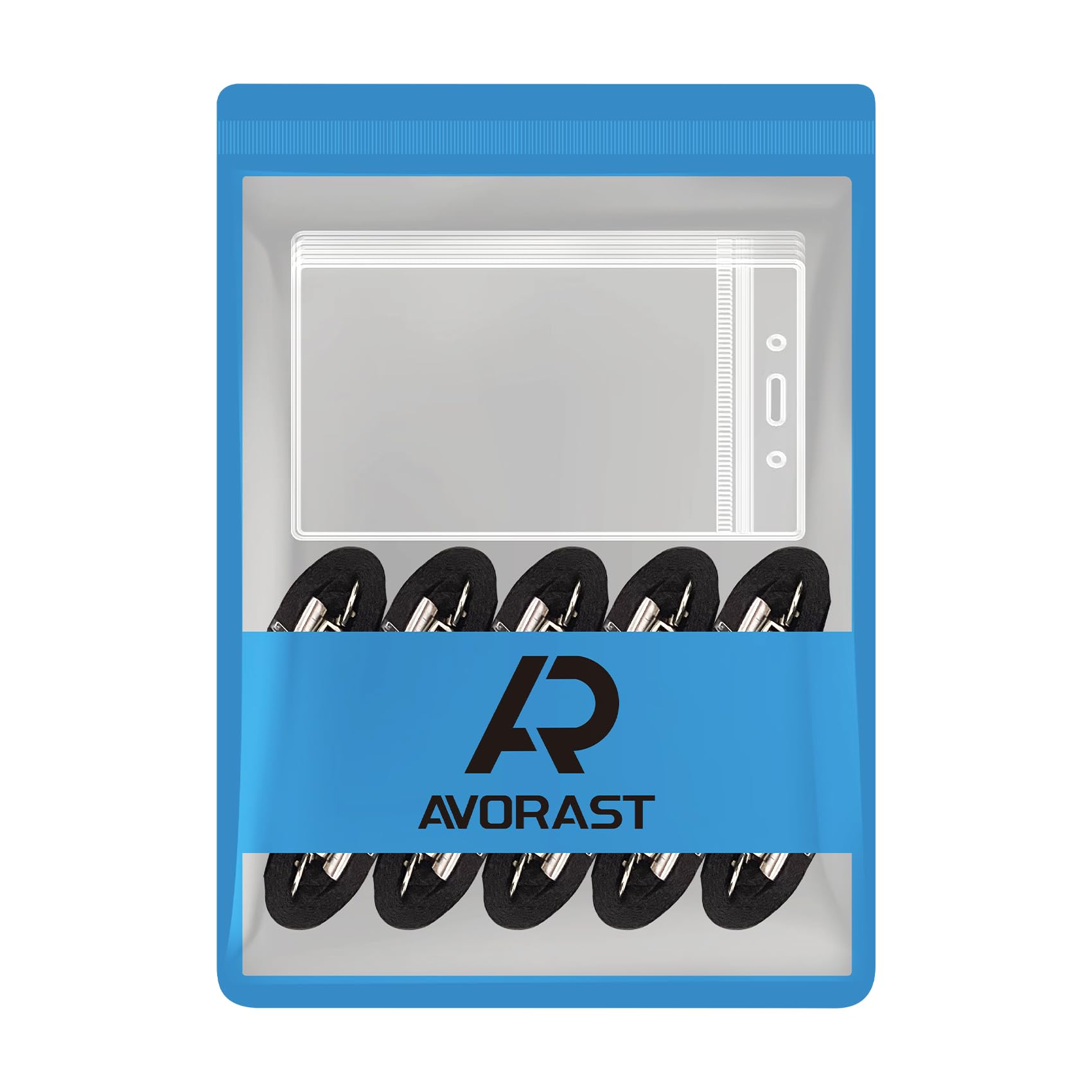 10 Pack Vertical ID Card Holders with Lanyards - Waterproof & Sealable for Office, School & Events