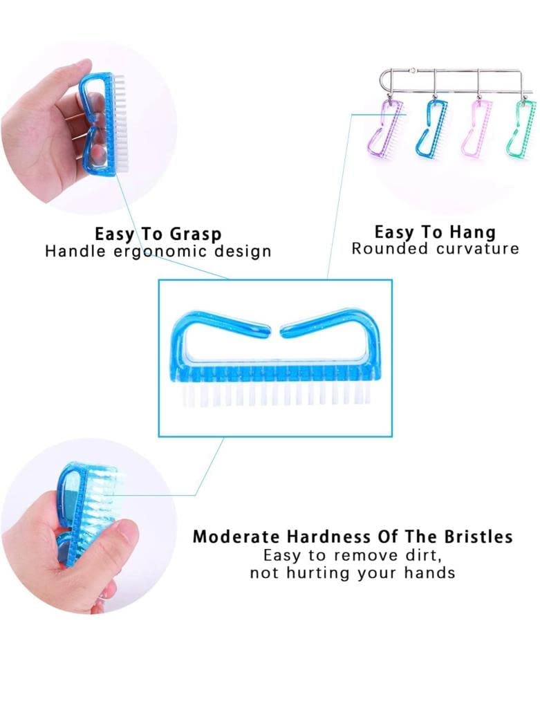 B-LADY Soft Nail Cleaning Brush for Manicure & Pedicure - Dust & Dead Skin Remover, Plastic Nail Art Tools for Finger & Toe Care (Free Size, 1 Pack) - Perfect for Salon, Home Spa & DIY Nail Care