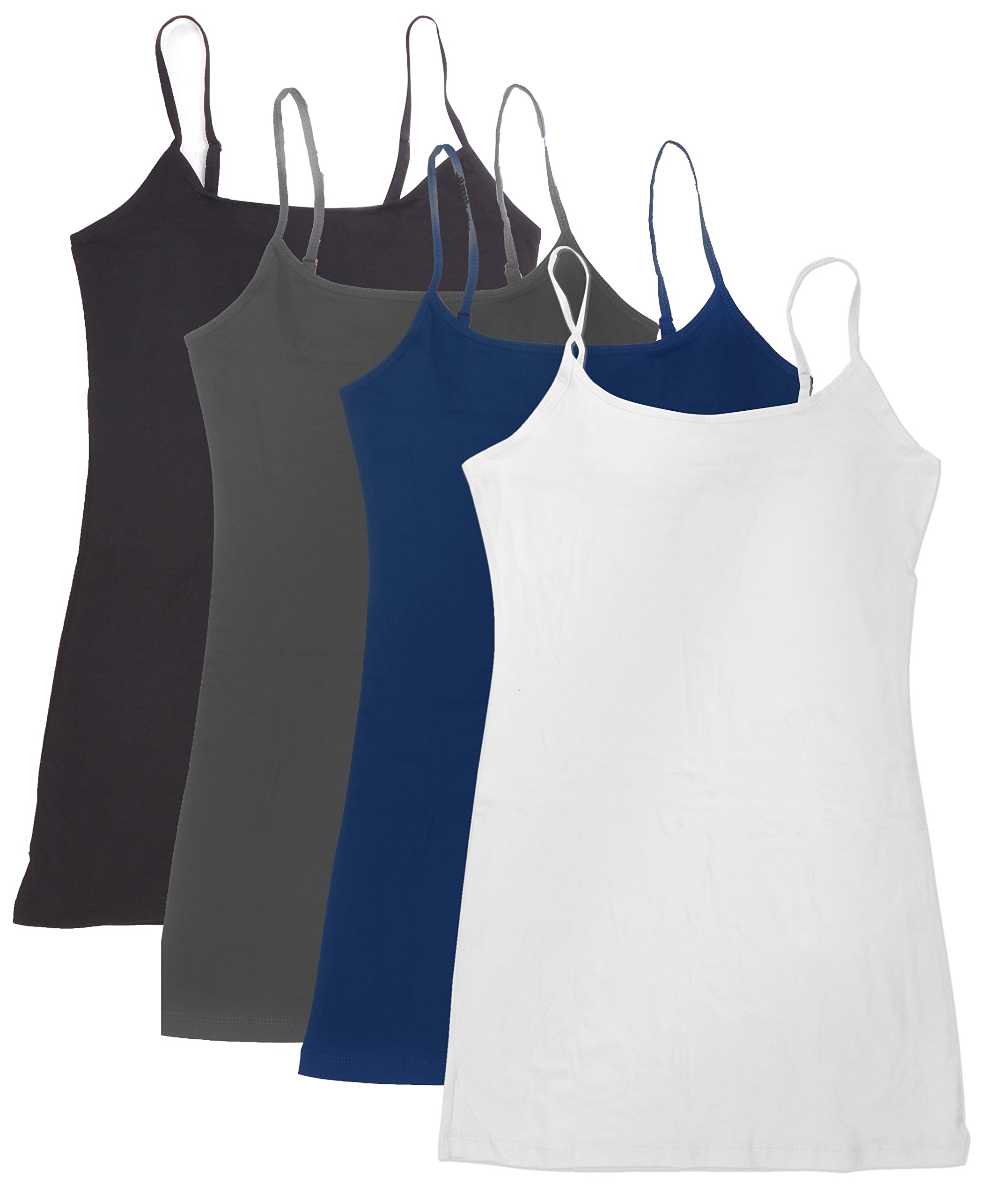 4 Pack Women's Basic Tank Tops - Soft Breathable Activewear for Yoga, Gym & Everyday Wear