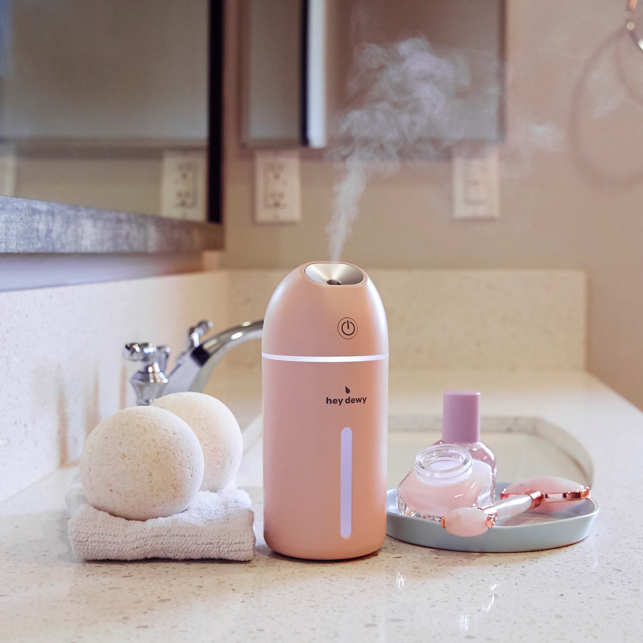 Hey Dewy Wireless Facial Humidifier - Portable USB Rechargeable Moisturizing Device for Dry Skin Care - Perfect for Home, Office & Travel Use