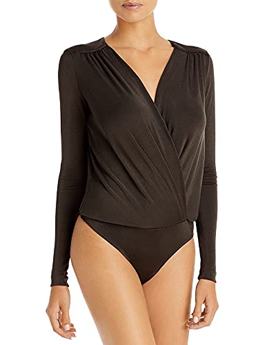 Free People Turnt Crossover Bodysuit - Brown Size L | Women's Stretch Knit One-Piece for Yoga, Lounge & Everyday Wear