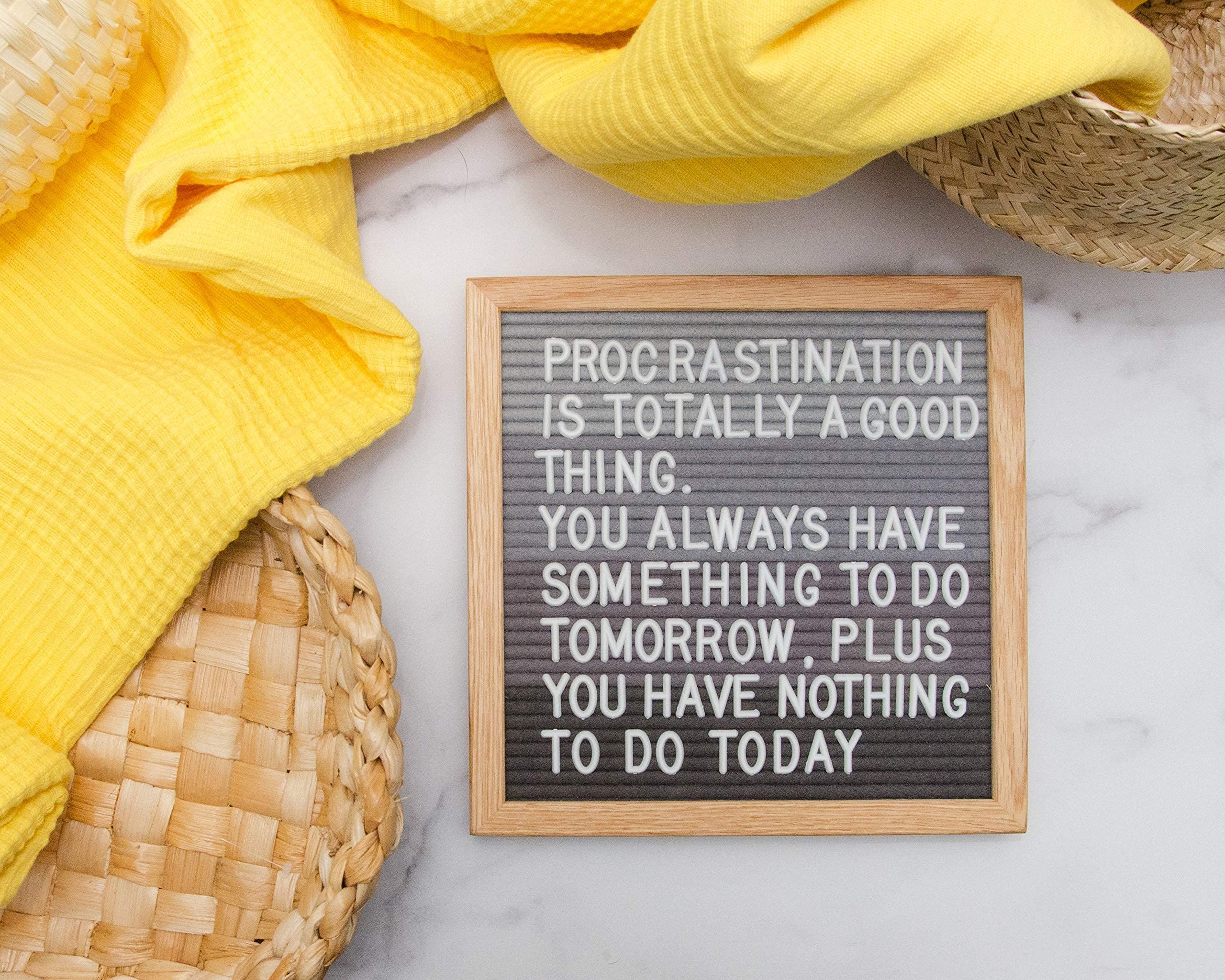 10x10 Inch Felt Letter Board with 300 Changeable Letters - White Oak Frame Wooden Message Board for Baby Announcements, Milestones, Office Decor, Home & Wedding Signage - Perfect for Nursery, Events, and Wall Decor