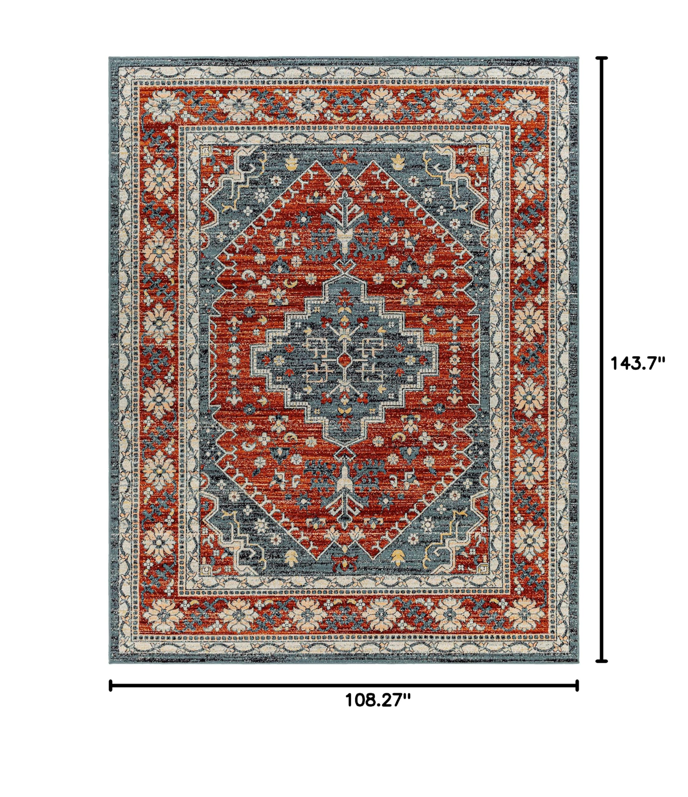 Hauteloom Niksar Traditional Handmade Wool Rug 9' x 12' - Dark Brown, Light Brown, Light Gray - Living Room, Bedroom, Patio Decor - Durable Indoor Outdoor Area Rug for Cozy Home & Garden Spaces