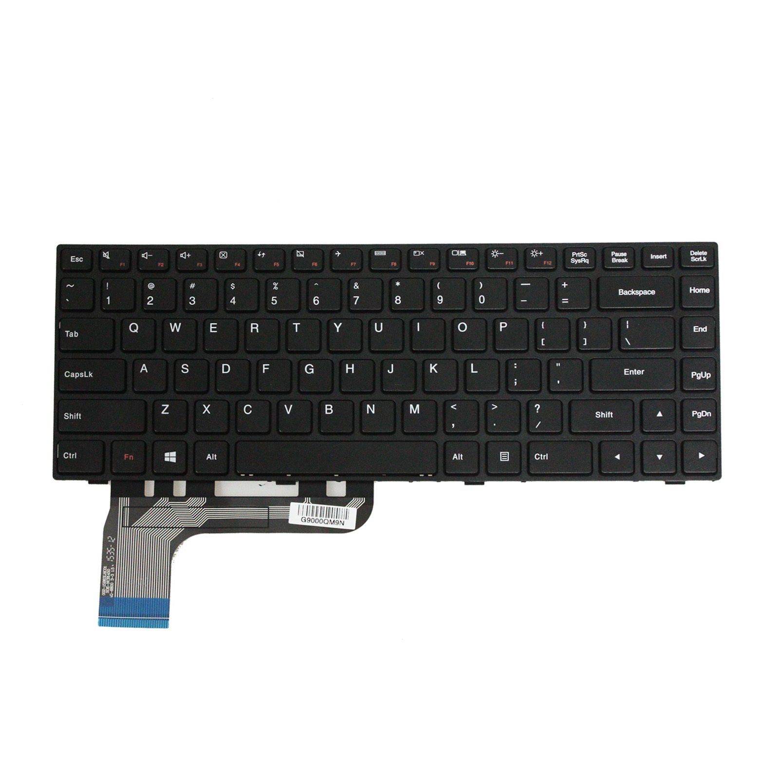 Original Lenovo IdeaPad 100-14IBY Laptop Keyboard Replacement - US Layout Black Keys - Perfect for Typing, Gaming & Office Work