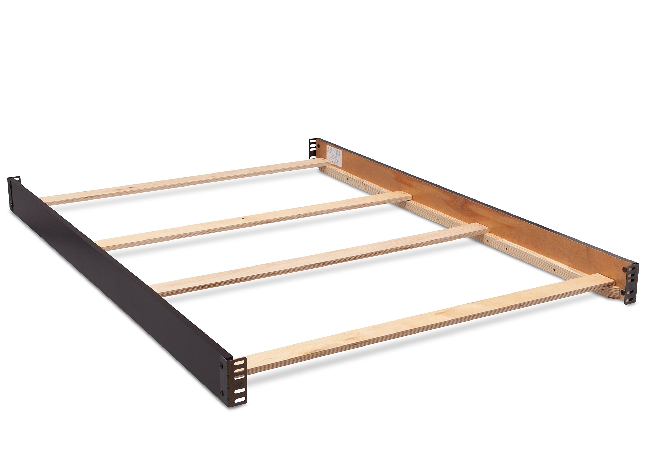 Full-Size Conversion Kit Bed Rails for Serta Aberdeen, Adelaide, Ashland, Banbury, Barrett, Bethpage, Fairmont, Fall River, Fernwood & Mid-Century Modern 4-in-1 Cribs - Dark Chocolate - Safe Toddler to Twin Bed Transition for Nursery & Kids Room