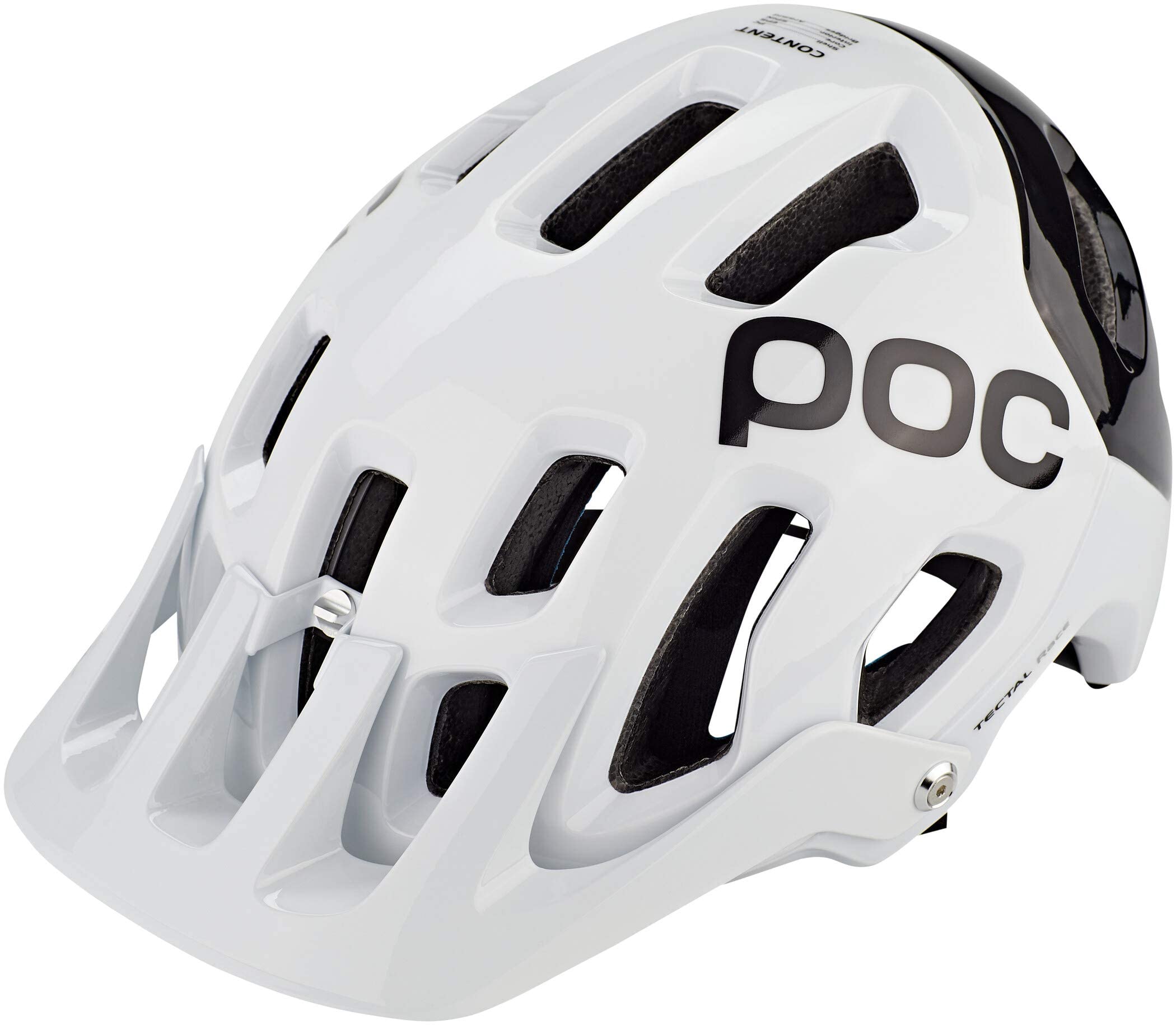 POC Tectal Race Spin Helmet - Lightweight Mountain Bike MTB Cycling Helmet for Men & Women - Hydrogen White/Uranium Black, XS/S - Perfect for Trail Riding, Enduro & Downhill Biking
