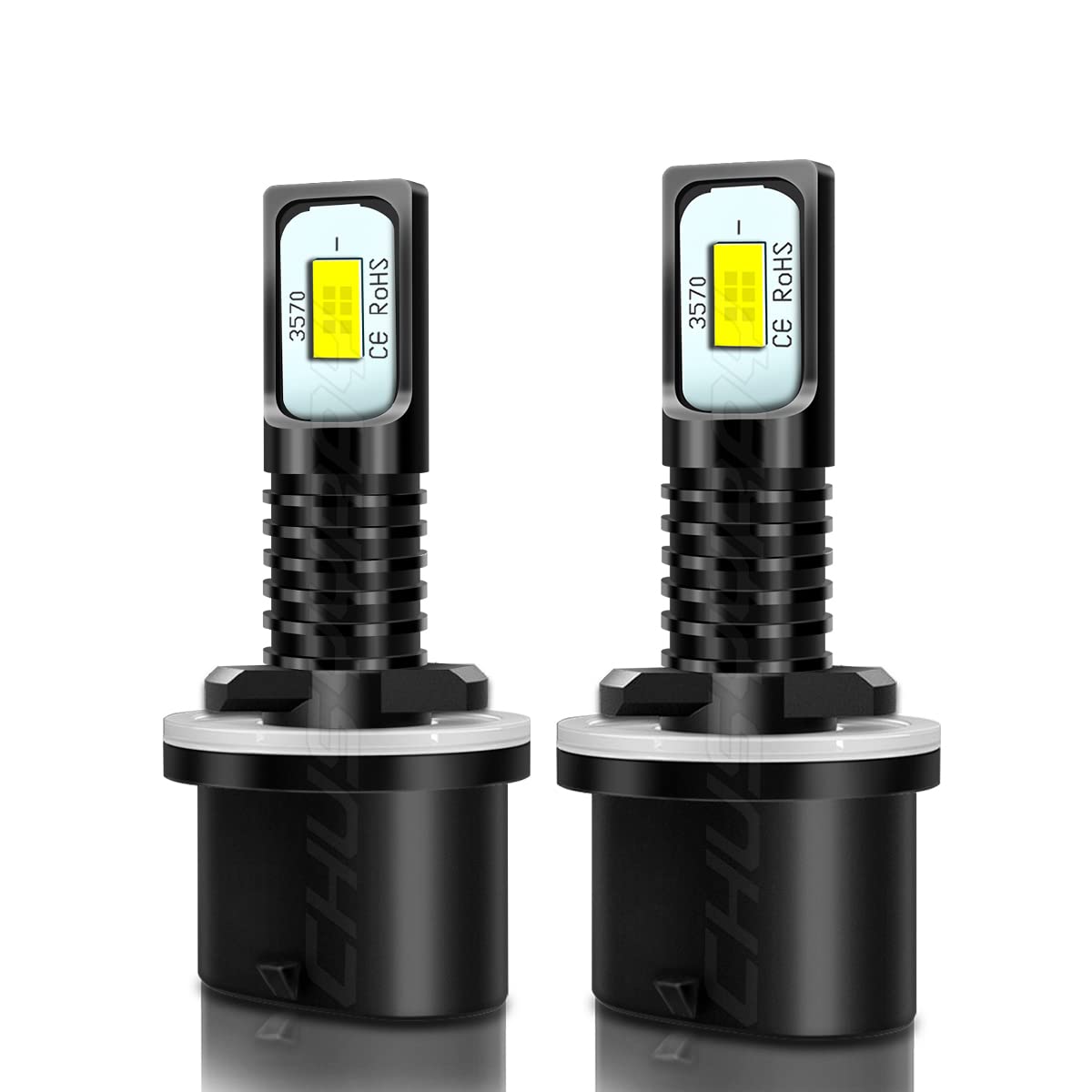 CHUSYYRAY 880 LED Headlight Bulbs - 6000K Cool White, IP67 Waterproof, Plug and Play - Compatible with John Deere Gator XUV 825M, 825E, 855M, HPX615E (AM144882) - Perfect for Off-Road, Hunting, Farming & Night Work - Pack of 2