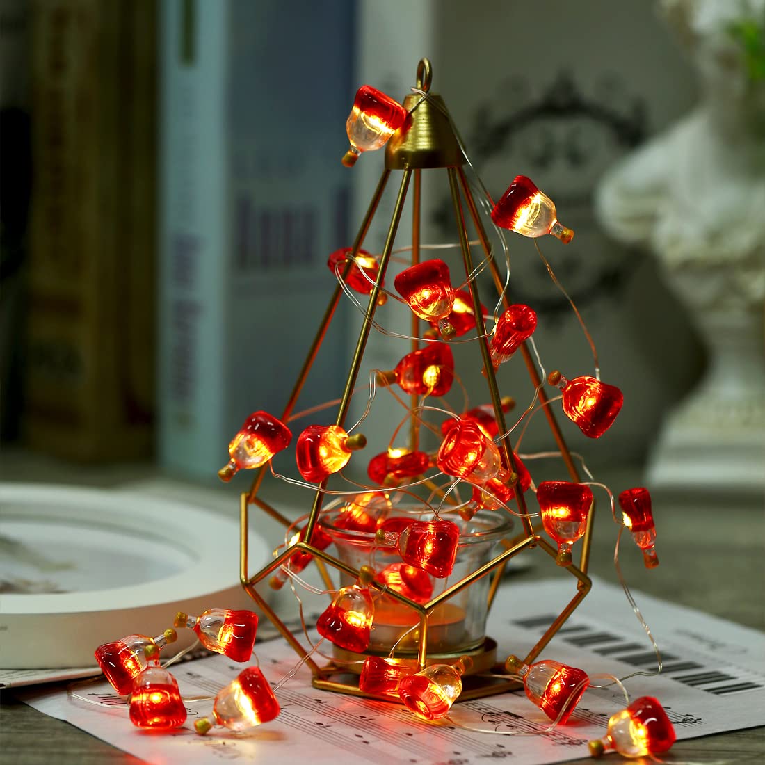 10FT 30 LED Wine Bottle Fairy String Lights - Battery & USB Powered with Remote Control, 8 Lighting Modes for Bedroom Decor, Party, Christmas, Valentine's Day - Perfect for Romantic Dinners, Wedding Centerpieces & Home Ambiance Lighting