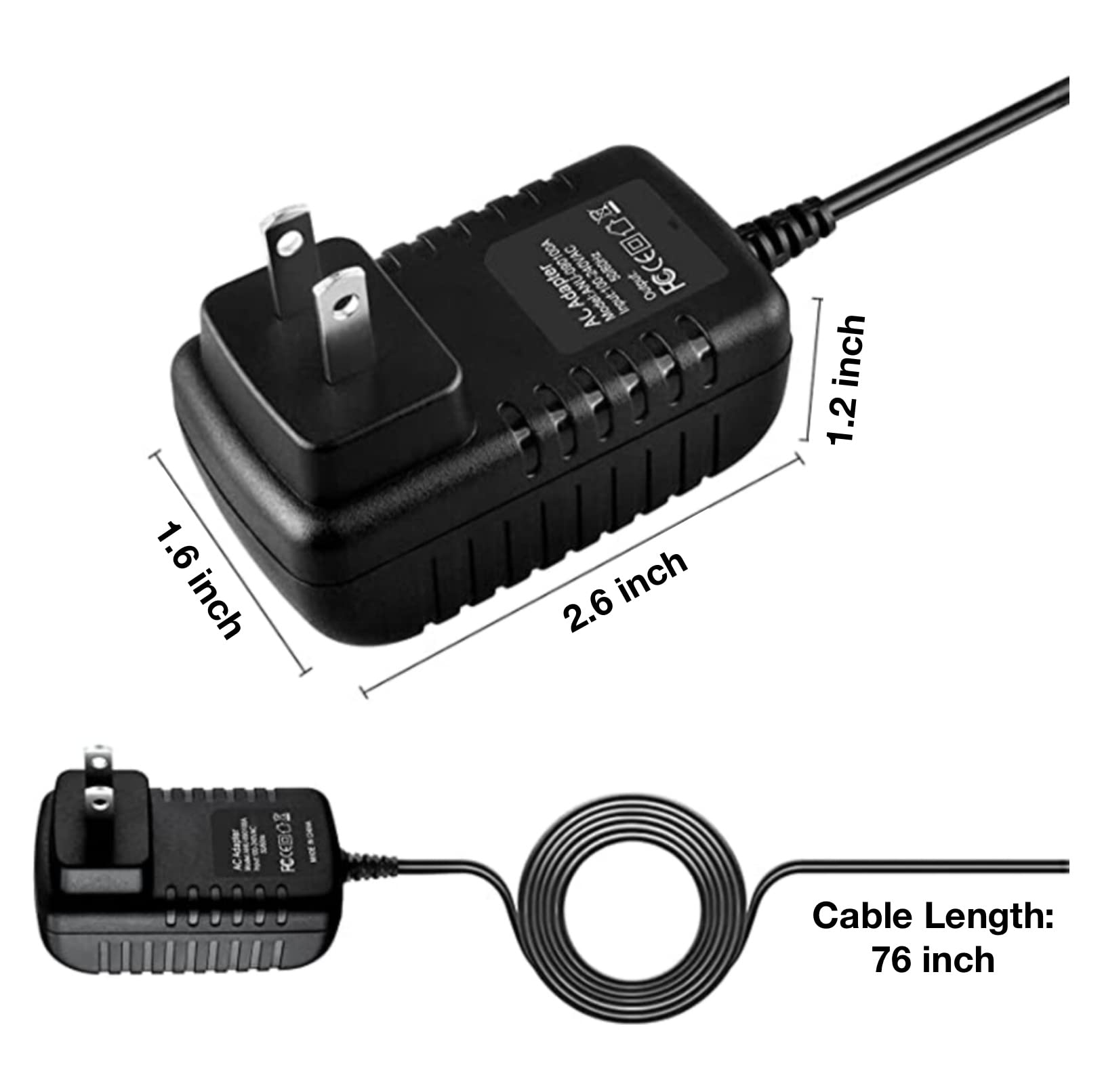 HoMedics WGNBPA-745 AC Adapter - Power Supply for Blood Pressure Monitor at Home & Clinic