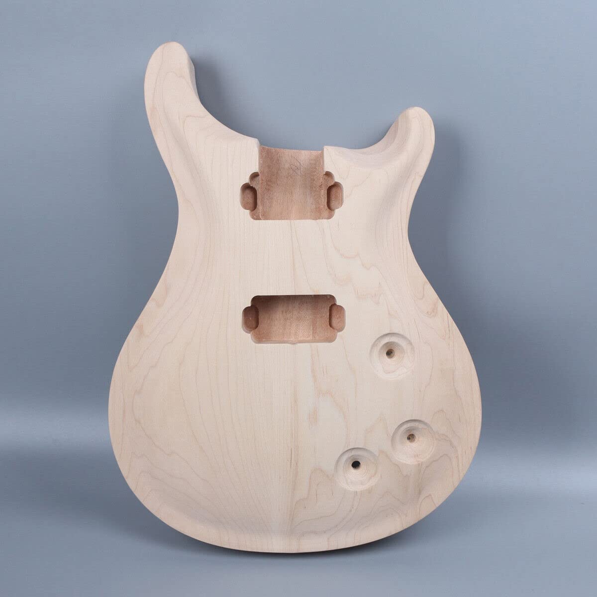 Maple Mahogany Solid Wood Electric Guitar Body Blank - Unfinished Replacement Part for DIY Guitar Building & Repair | Perfect for Custom Guitar Projects, Luthier Work & Instrument Upgrades