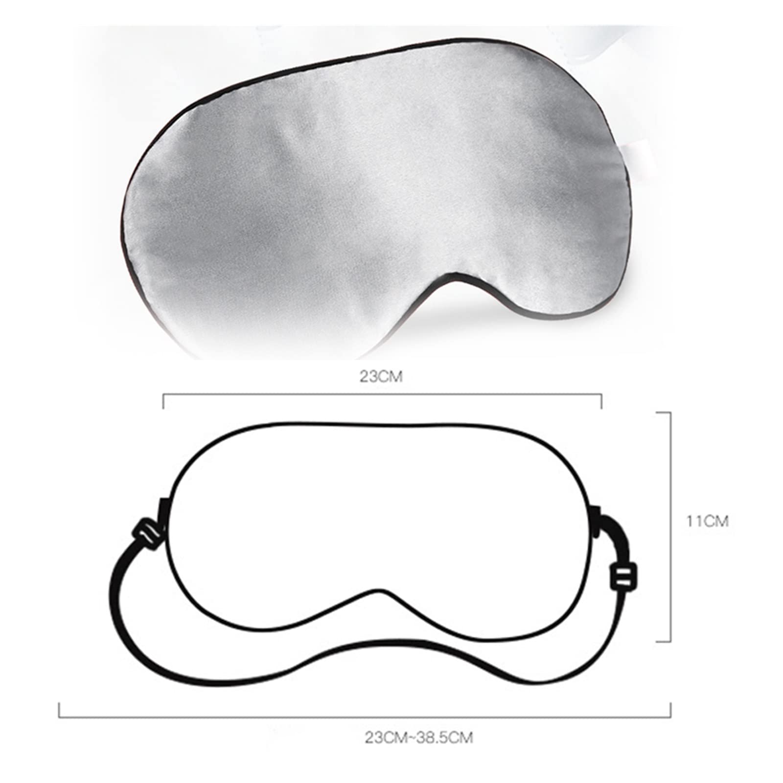 100% Natural Mulberry Silk Sleep Mask - Soft & Comfortable Eye Mask for Women & Men - Breathable & Smooth Silk Eye Cover for Sleeping, Travel & Relaxation (Green)