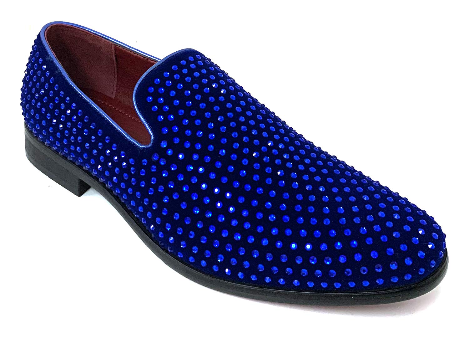 Men's Rhinestone Loafers - Glitter Slip-On Dress Shoes for Wedding, Party & Stage Performance - Formal Tuxedo Shoes for Groomsmen & Special Occasions