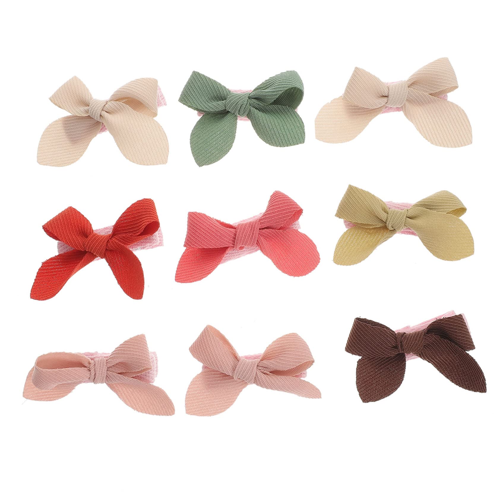 Mikinona 9pcs Girls Hair Clips & Bows Set - Cute Hair Accessories for Toddlers & Little Girls - Non-Slip Hairpins for School, Party & Everyday Use