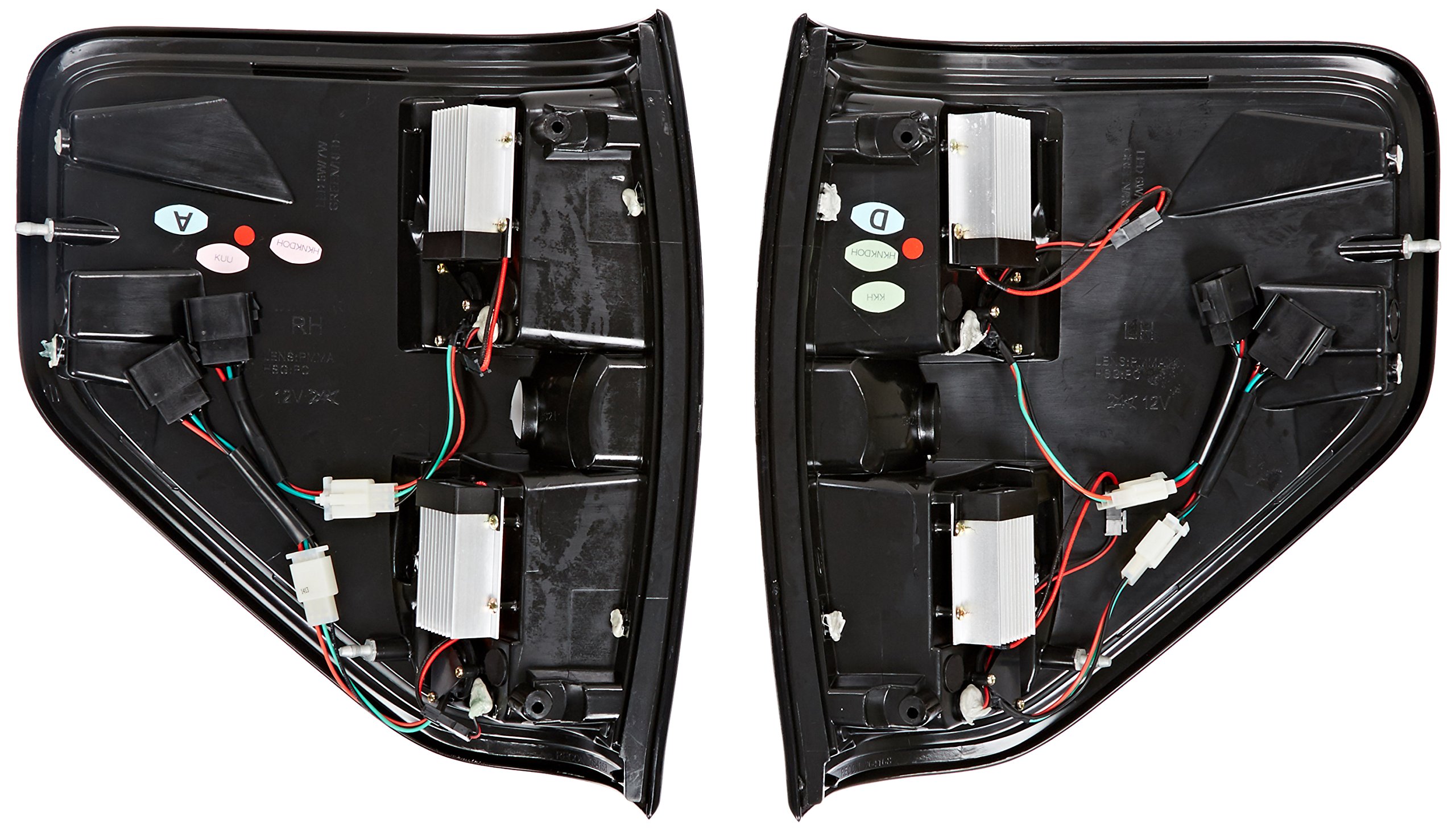 Recon 264168BK LED Tail Lights - Black | High-Performance Brake Lights for Trucks & Jeeps