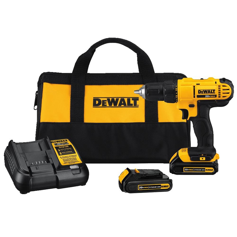 WORKPRO 322-Piece Home Repair Tool Kit & DEWALT 20V Max Cordless Drill/Driver Kit (DCD771C2) - Complete DIY Tool Set for Home Improvement, Furniture Assembly, and Construction Projects