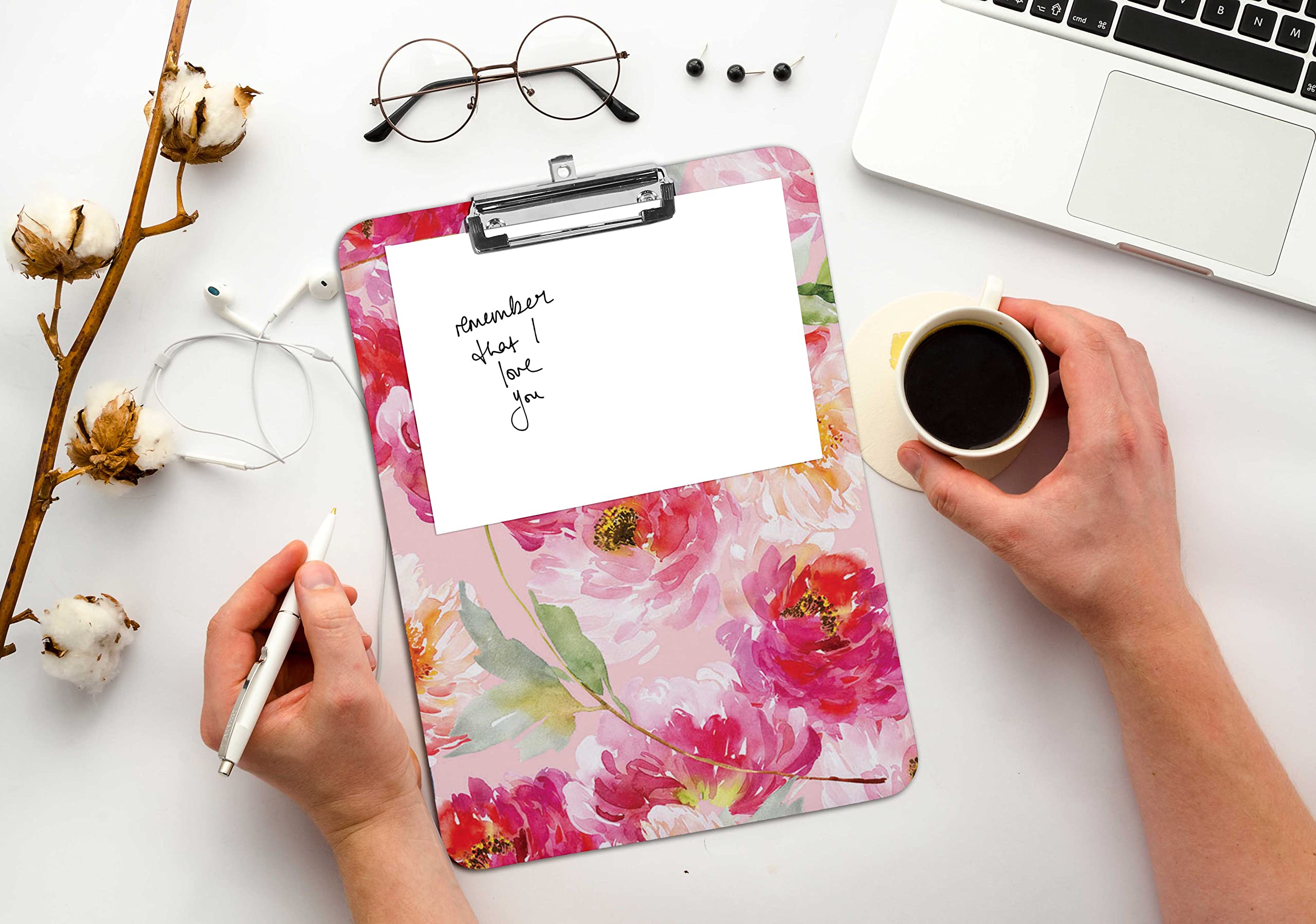 Double Sided Dry Erase Clipboard 9x12.5 - Letter Size with Free Marker & Duster for Office & School