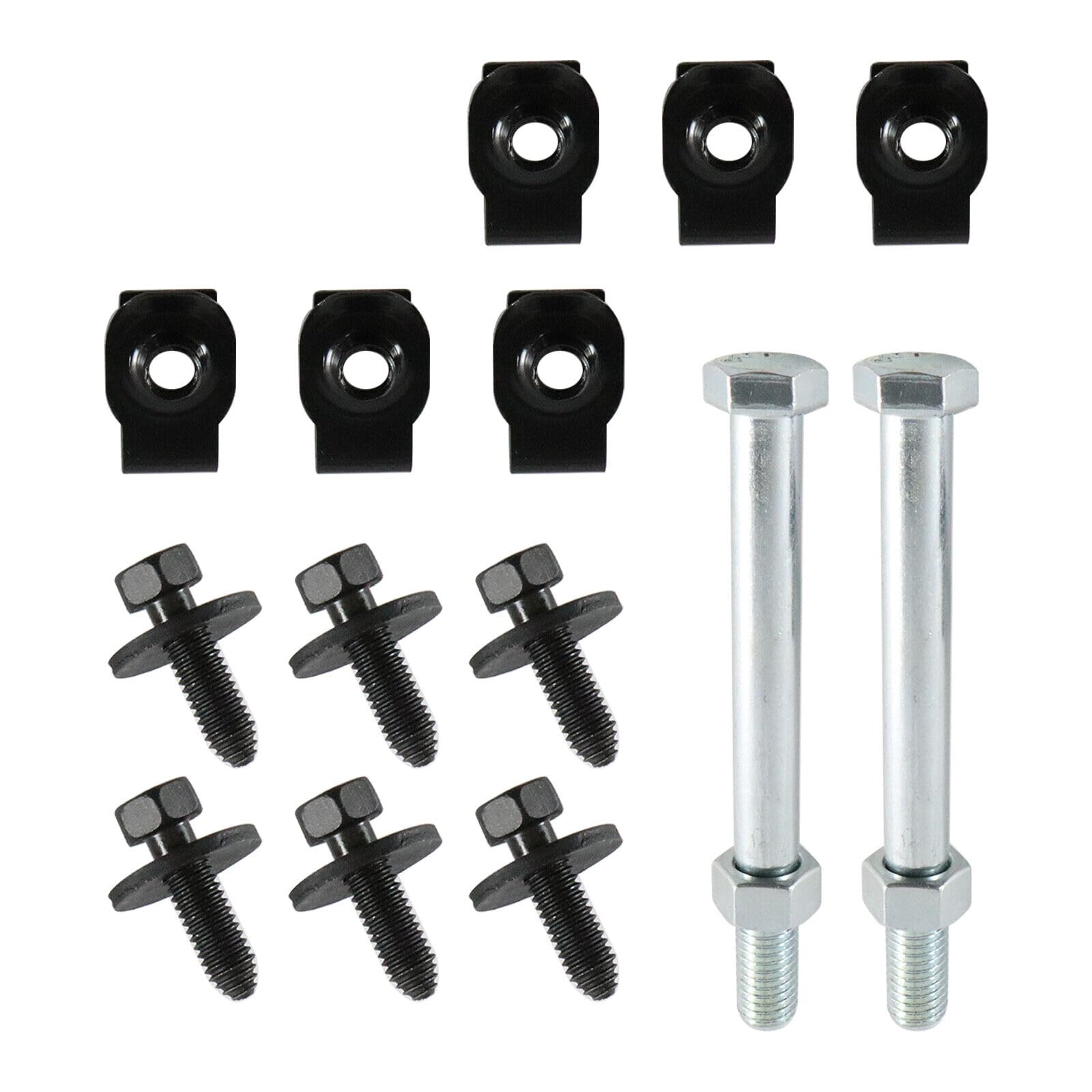 16PCS Front Leaf Spring Bracket Mounting Eye Bolts J-Clips for 1967-1981 Camaro, Firebird, Ventura, Oldsmobile, Omega, Buick Apollo | Heavy-Duty Suspension Upgrade for Classic Car Restoration