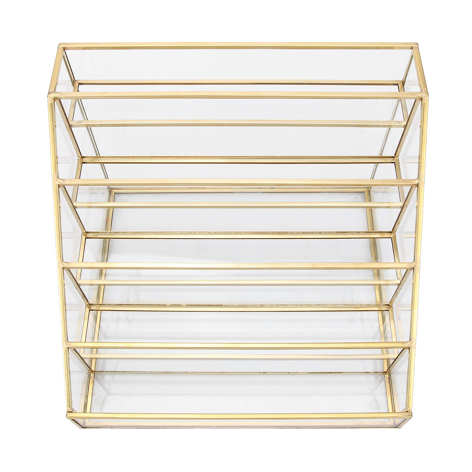 HURRISE 5-Tier Nail Polish Display Rack - Clear Acrylic Nail Polish Organizer for Salon & Home - Multi-Layer Nail Art Storage Shelf for Polish Bottles, Makeup & Cosmetics - Perfect for Salon Display, Home Organization & Professional Nail Technicians