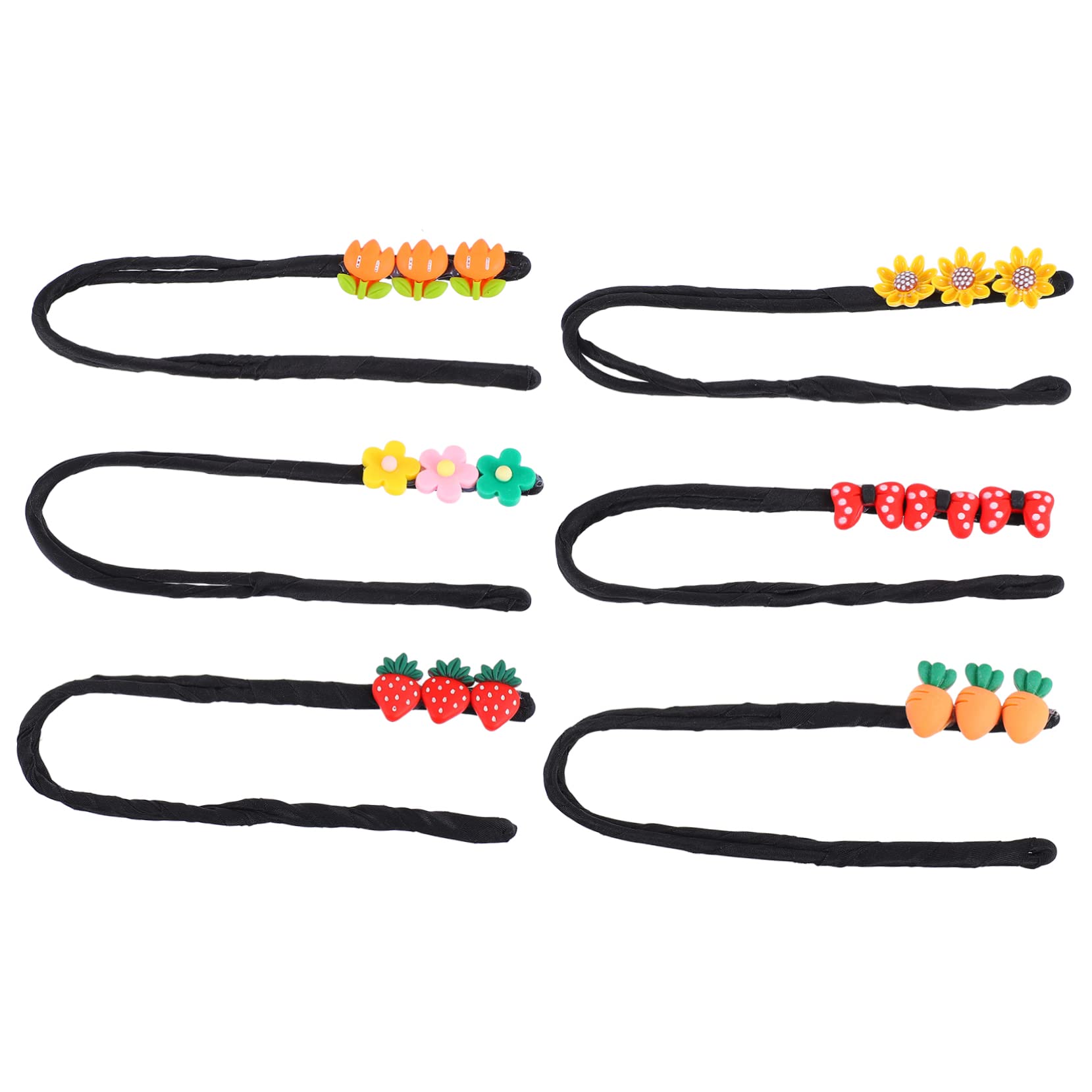FRCOLOR 6pcs Heatless Hair Rollers Set - No Heat Hair Curlers for Natural Waves, Hair Styling Rods & Bun Maker for All Hair Types | Perfect for Overnight Curls, Salon-Quality Styling at Home, and Gentle Hair Care