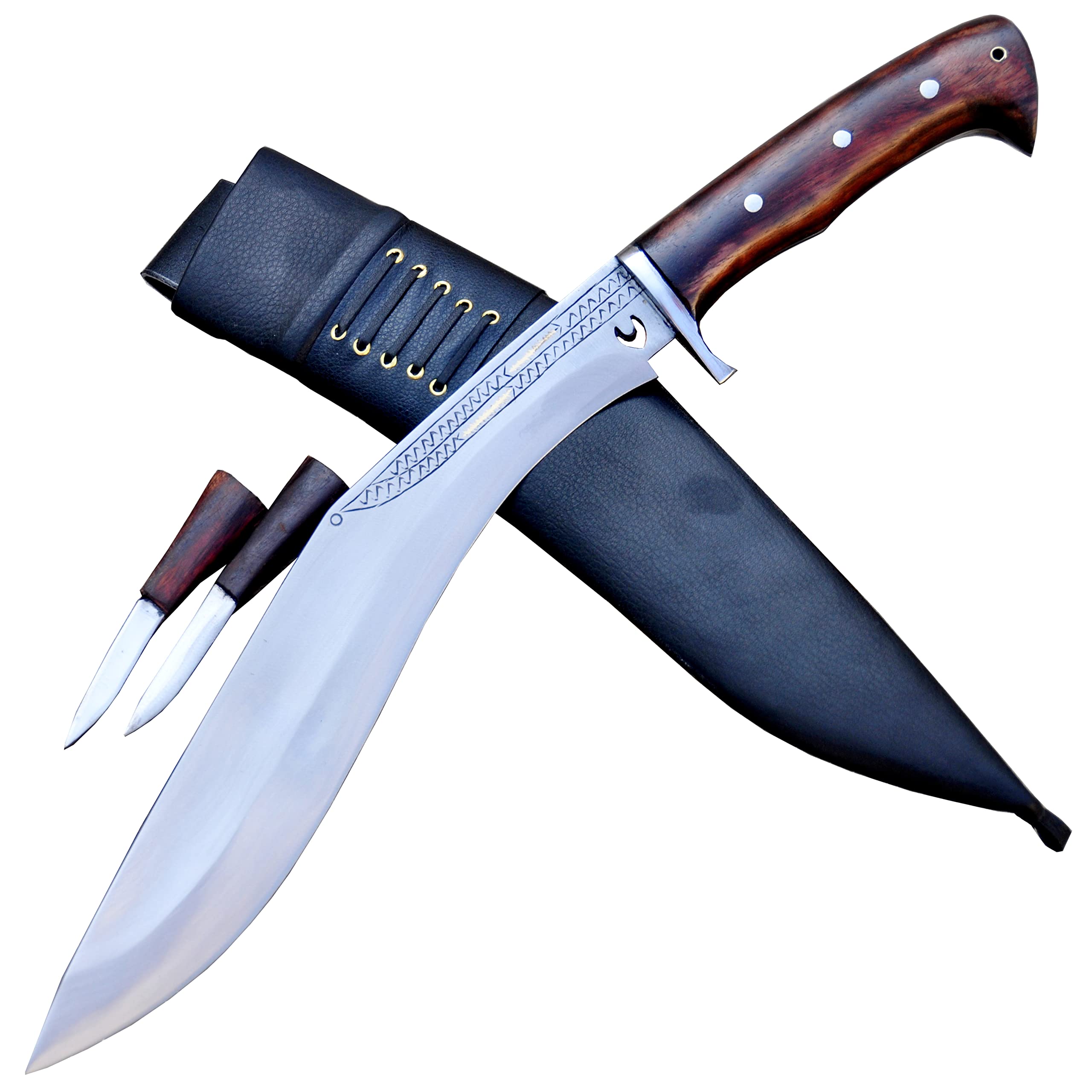 13 Inch Handmade Cheetlange Hunter Kukri Knife - Full Tang Fixed Blade with Tempered Sharp Edge - Perfect for Hunting, Camping & Outdoor Survival