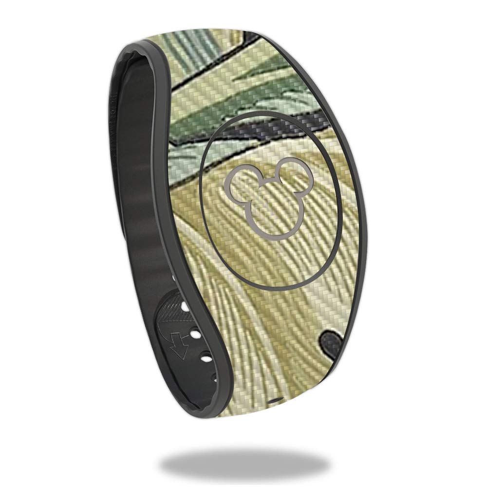Premium Carbon Fiber Skin for Disney MagicBand 2 - Acanthus Design | Protective & Durable Textured Cover | Easy to Apply & Remove | USA Made | Perfect for Theme Parks, Travel & Disney Fans