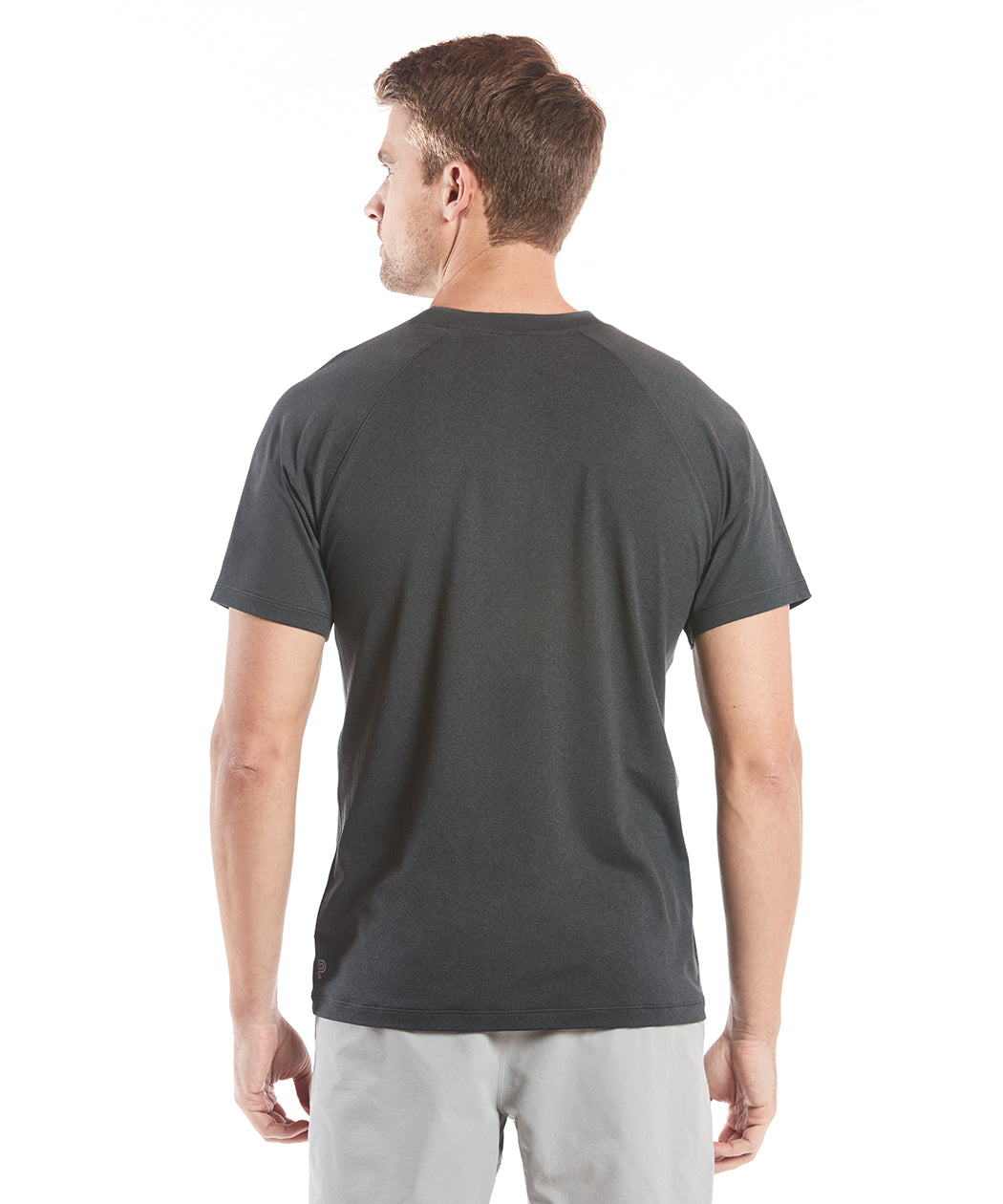 Elevate Mock Neck Polo Shirt for Men - Heather Black Slim Fit Casual & Business Wear - Perfect for Office, Dates & Outdoor Activities