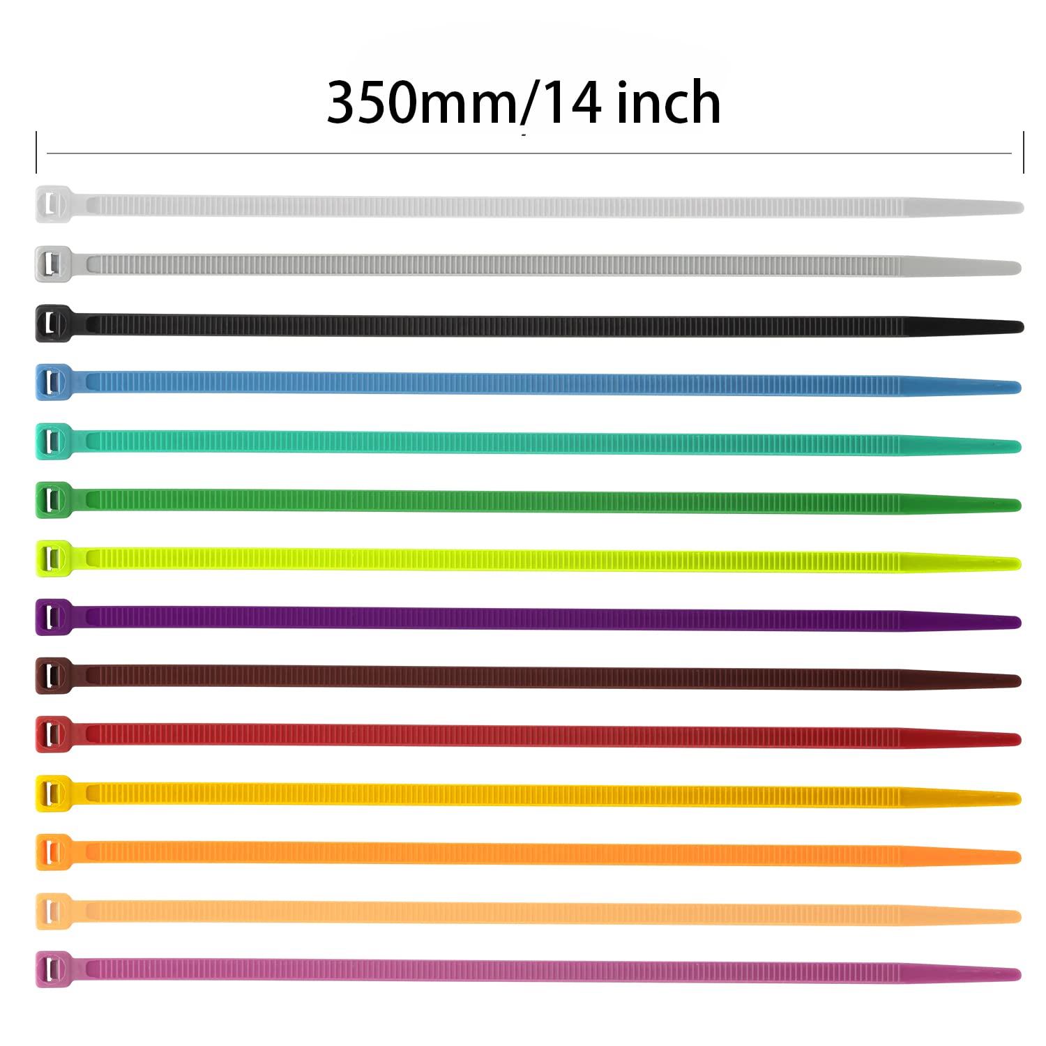 XINGO 100 PCS 14 Inch Heavy Duty Cable Zip Ties - 120 lbs Tensile Strength, Self-Locking Plastic Wire Ties for Indoor & Outdoor Use (Green) - Perfect for Organizing Cables, Bundling Wires, and Securing Items in Home, Office, or Garden