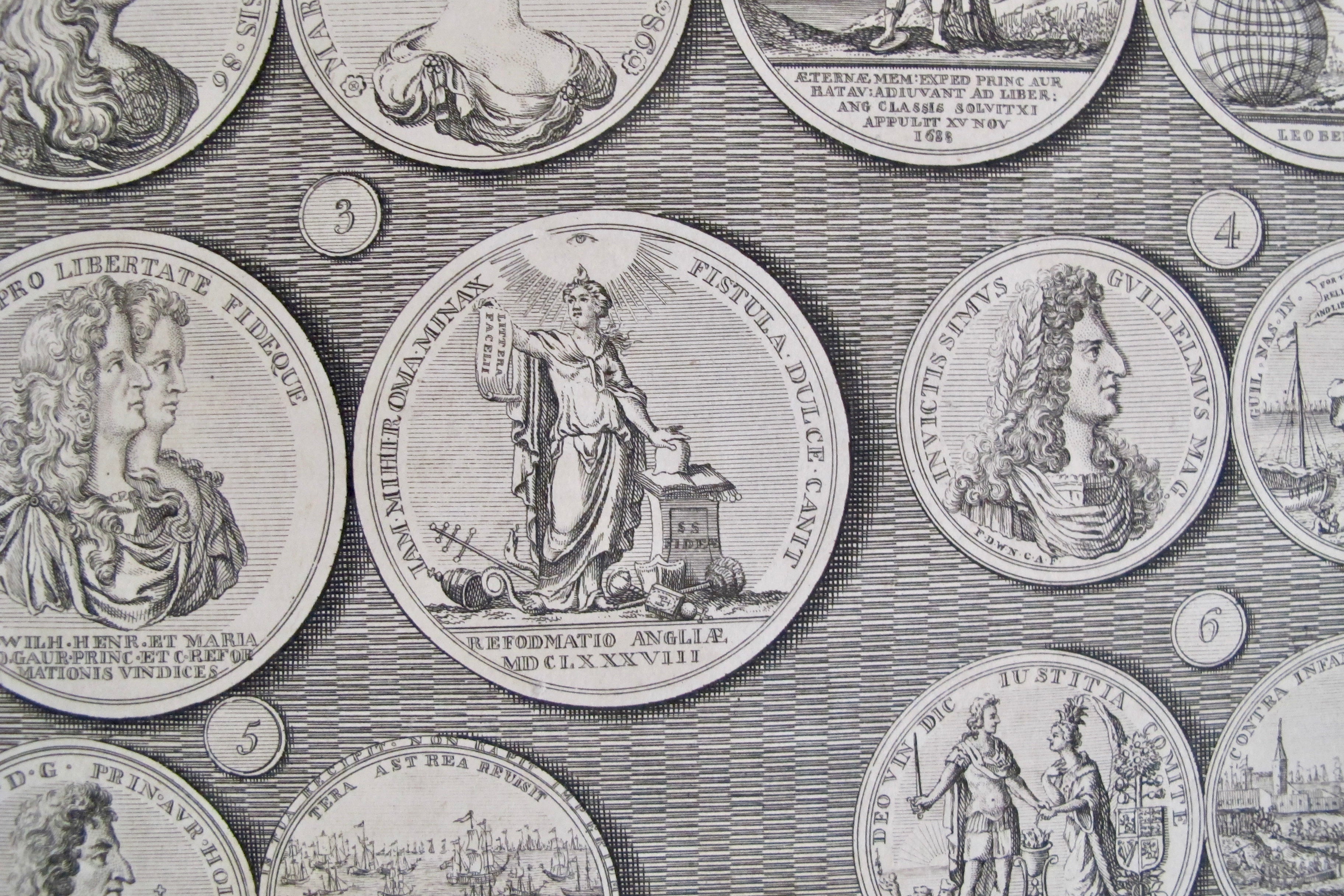 1745 British Regal Medals Set - Queen Anne & King George II Commemorative Coins (Matted, 2-Piece Collection) | Perfect for History Buffs, Coin Collectors & Royal Memorabilia Displays