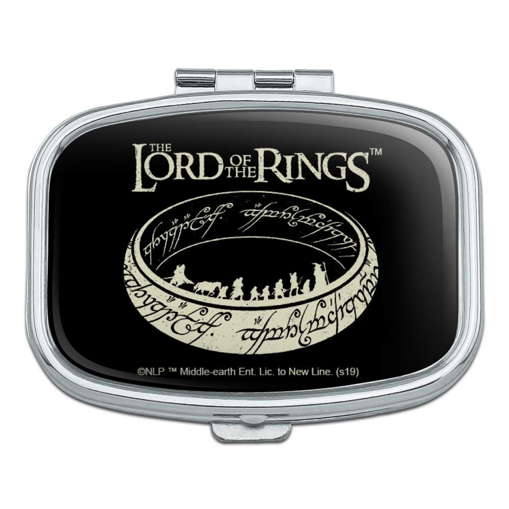 The Lord of The Rings Journey Rectangle Pill Case & Trinket Box - Perfect for Travel, Medication Storage, and Collectible Gift for LOTR Fans