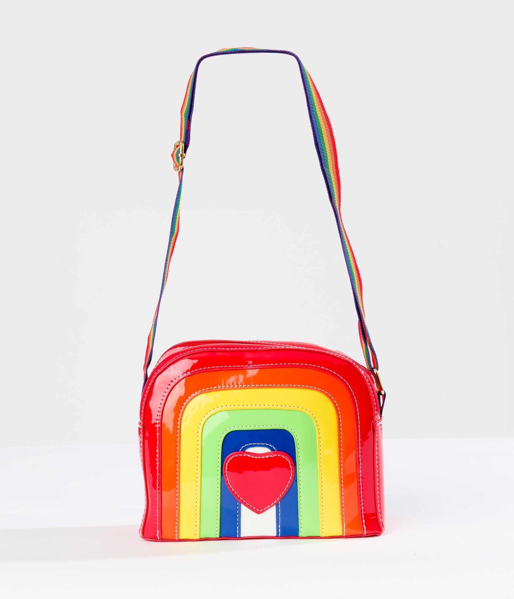 Rainbow Heart Crossbody Bag for Women - Trendy Small Shoulder Purse with Adjustable Strap, Perfect for Date Night, Travel & Everyday Use
