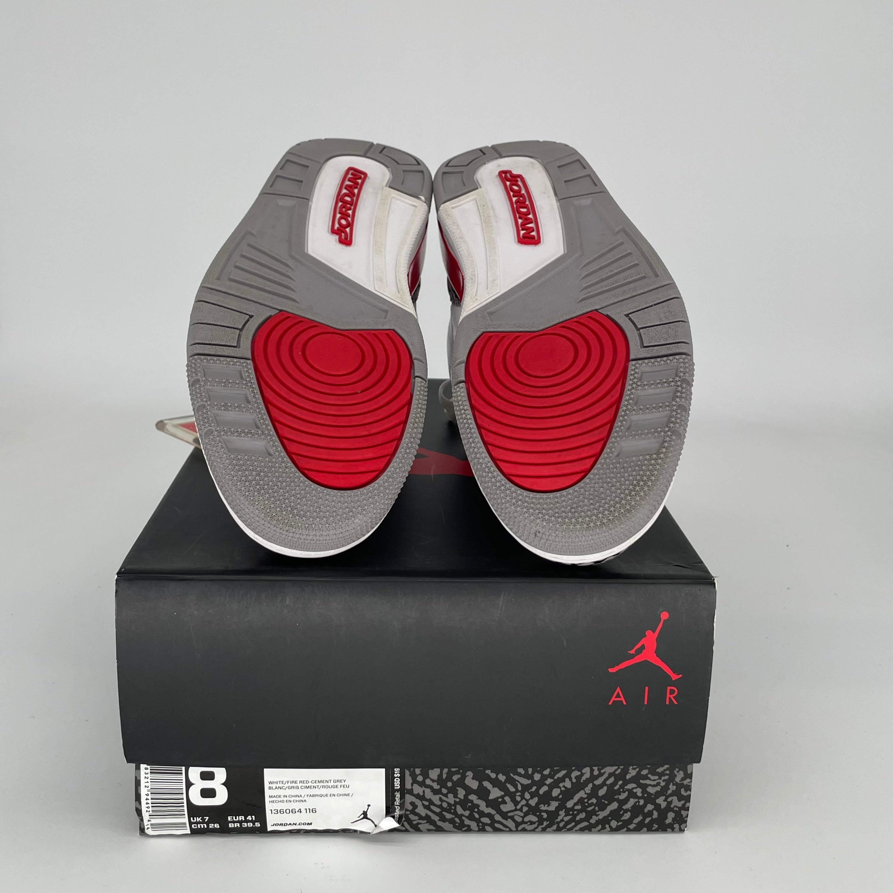 Original Air Jordan 3 Retro 'Hall of Fame' Sneakers - Men's Size 8 (Style Code: 136064-116) - Perfect for Basketball, Streetwear & Sneaker Collectors