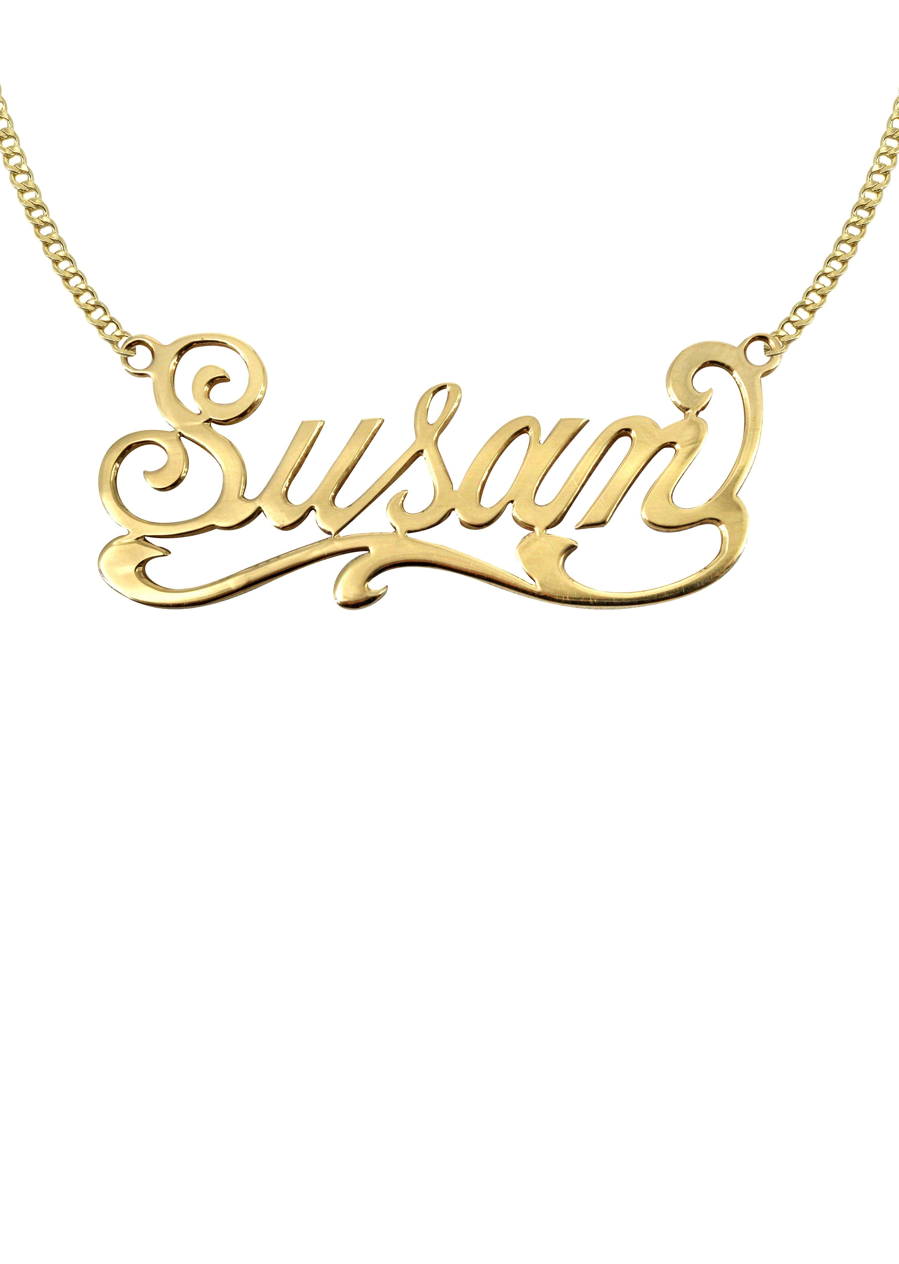 14K Gold Personalized Name Plate Necklace - Custom Engraved Monogram Pendant for Women | Perfect for Gifts, Anniversaries, and Everyday Elegance