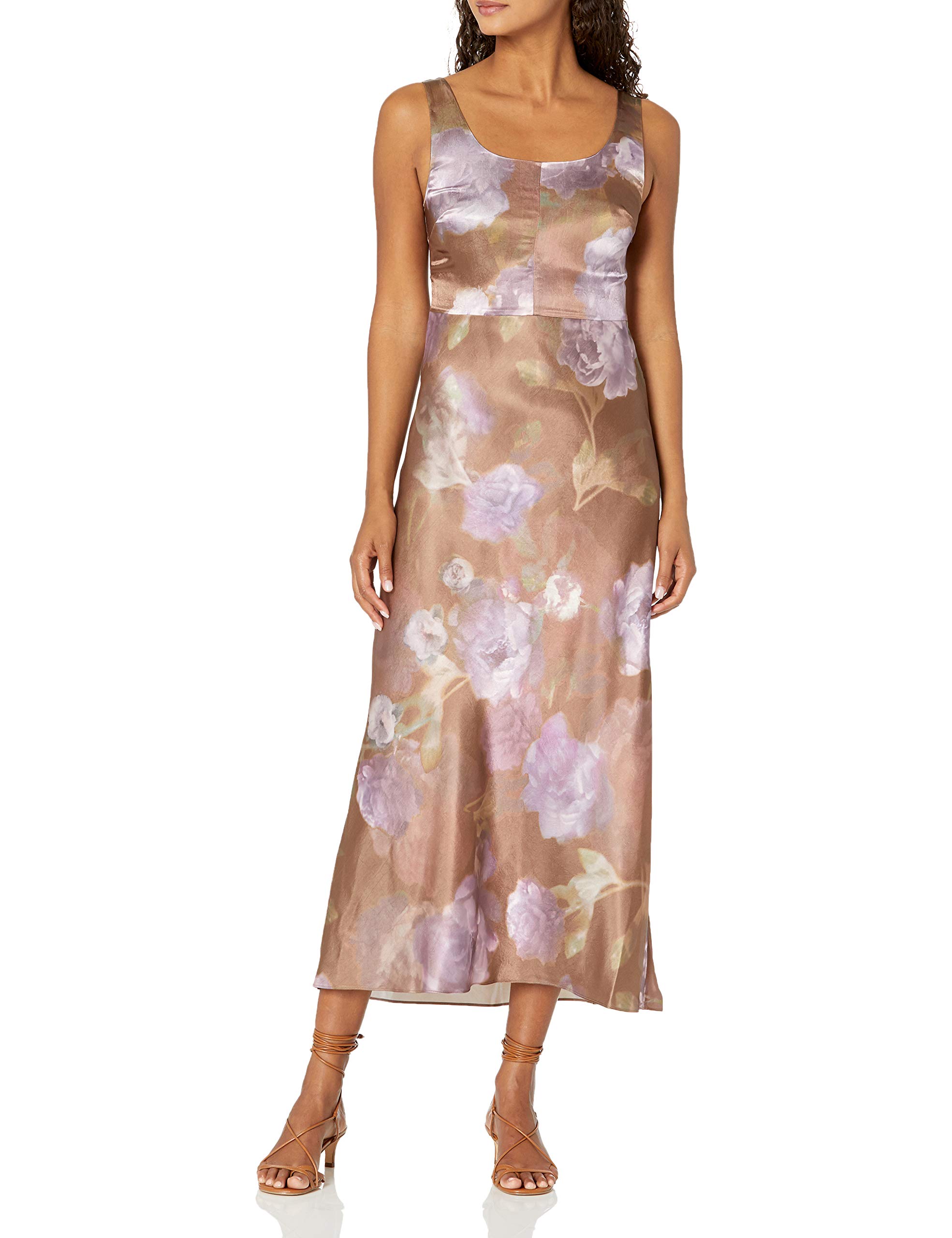 Vince Women's Night Garden Square Neck Slip Dress - Elegant Evening Gown for Parties, Weddings & Date Nights