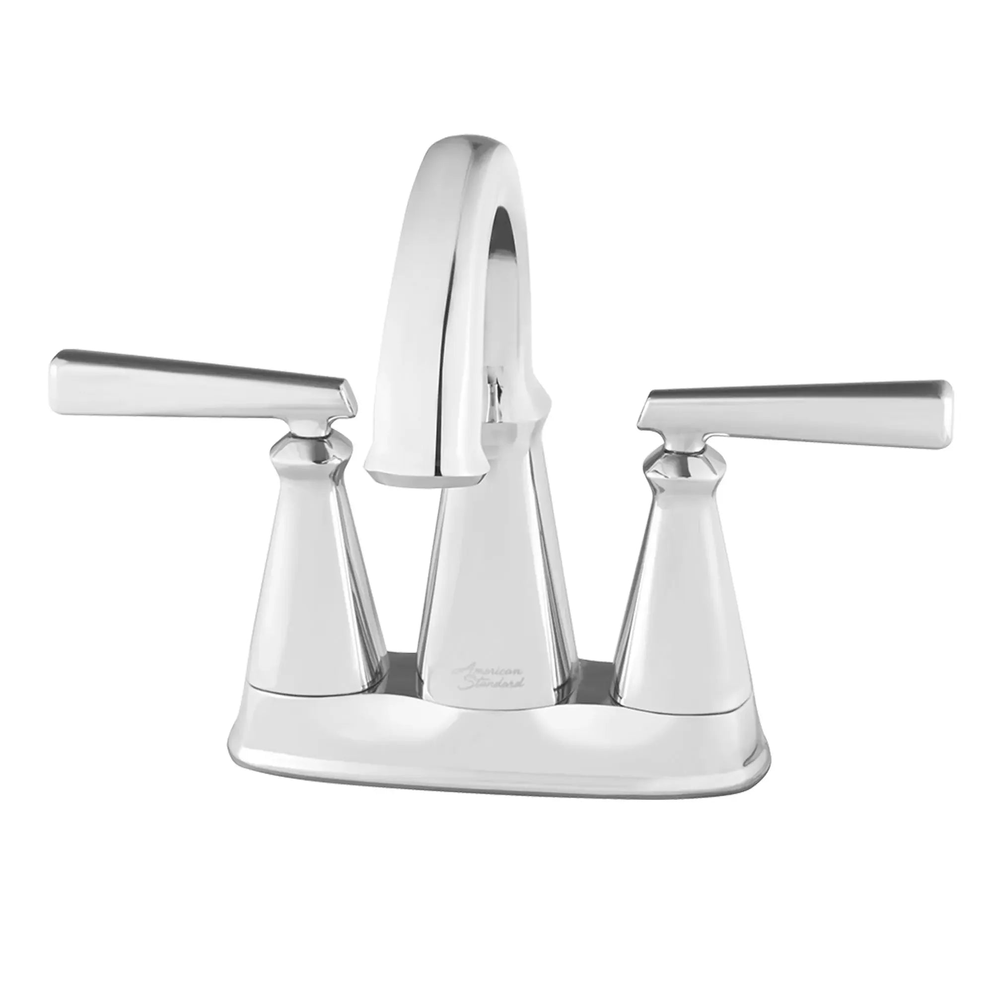 Edgemere® 4 Inch Centerset 2 Handle Bathroom Faucet - 1.2 GPM/4.5 LPM Water Flow - Chrome Finish - Lever Handles - Perfect for Bathroom Sink Vanity and Powder Room Renovation