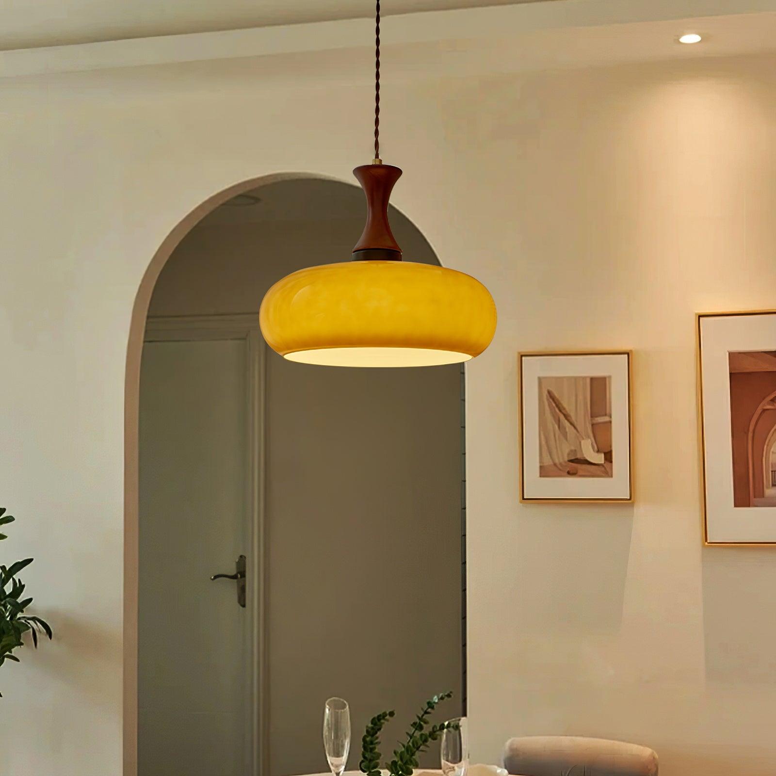 Mayon Pendant Light - Modern Hanging Ceiling Lamp for Kitchen Island, Dining Room & Bedroom Lighting | Dimmable LED Fixture with Adjustable Height