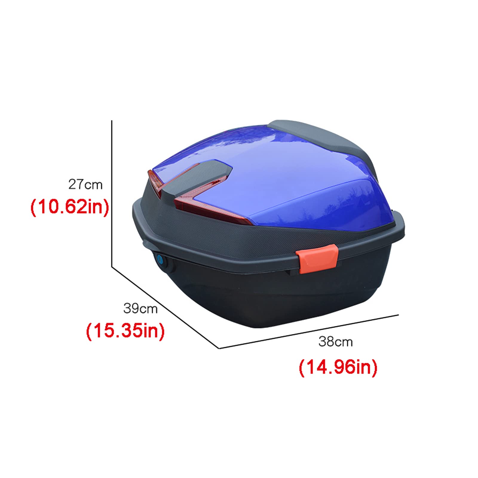 Universal Motorcycle Top Box - Dark Blue Luggage Case for Touring & Commuting