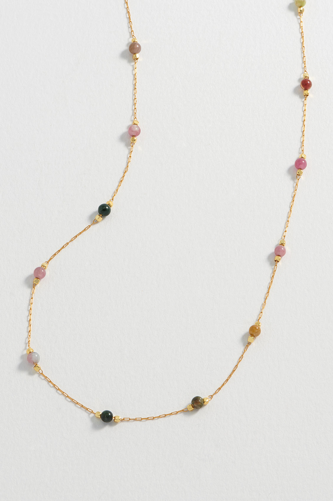 Healing Tourmaline Gemstone Bead Necklace for Women - Natural Crystal Therapy Jewelry for Stress Relief & Energy Balance - Perfect for Meditation, Yoga & Spiritual Healing