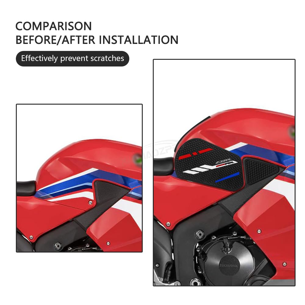 **2024 CBR600RR Motorcycle Tank Pad - Non-Slip Fuel Tank & Knee Grip Pad for Honda CBR 600RR (2020-2024) | Durable Motorcycle Accessories for Enhanced Riding Comfort & Safety**    *(Perfect for long rides, track days, and daily commuting to improve grip and protect your fuel tank from scratches.)*