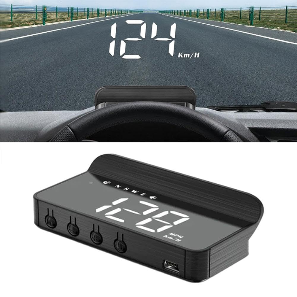 Car OBD2 GPS Head-Up Display (HUD) - Digital Speedometer Projector for Vehicles | Real-Time Speed & Navigation | Perfect for Night Driving & Performance Monitoring