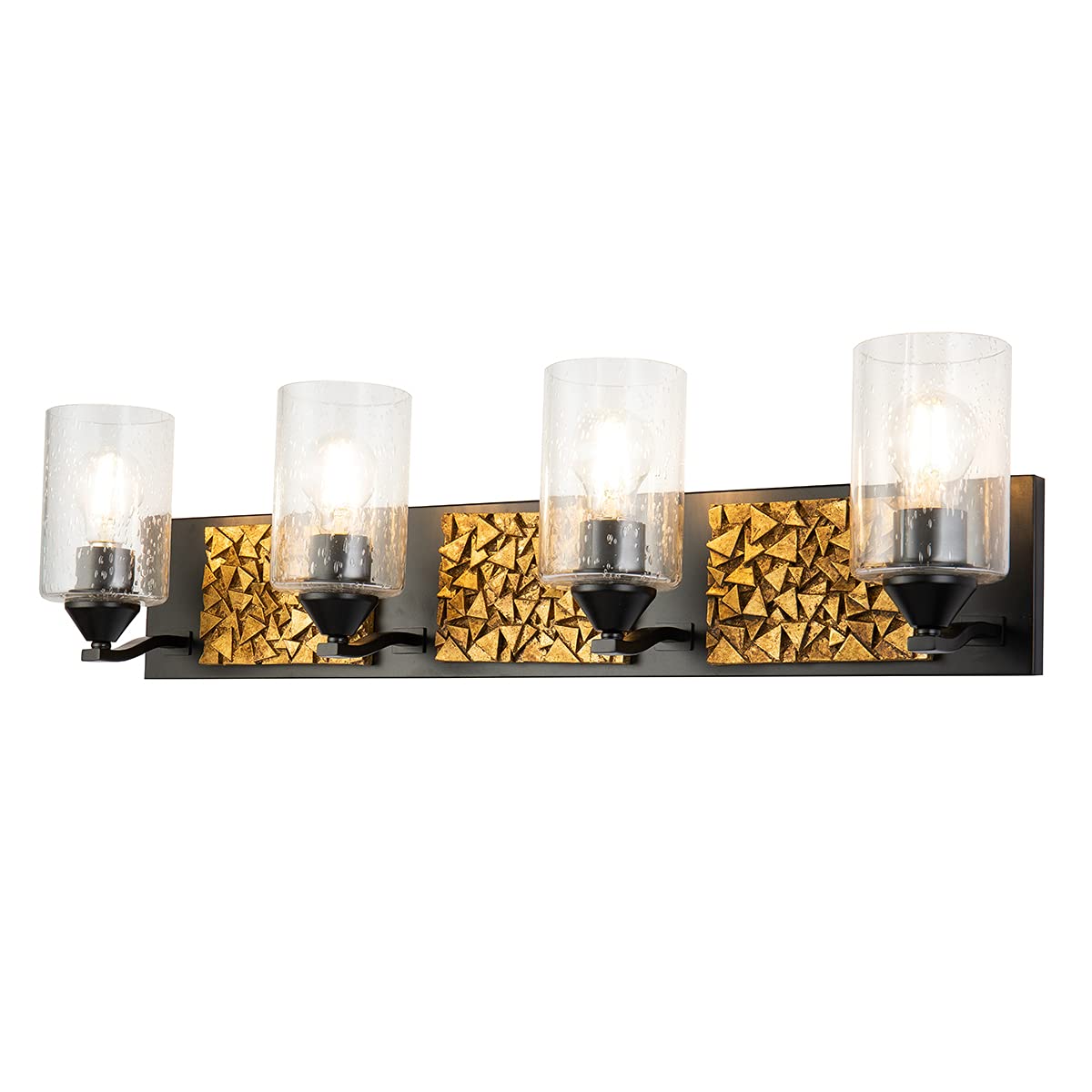 31 Inch Bocage 4-Light Matte Black Vanity Light Wall Light - Perfect for Bathroom, Bedroom, and Dressing Room Lighting