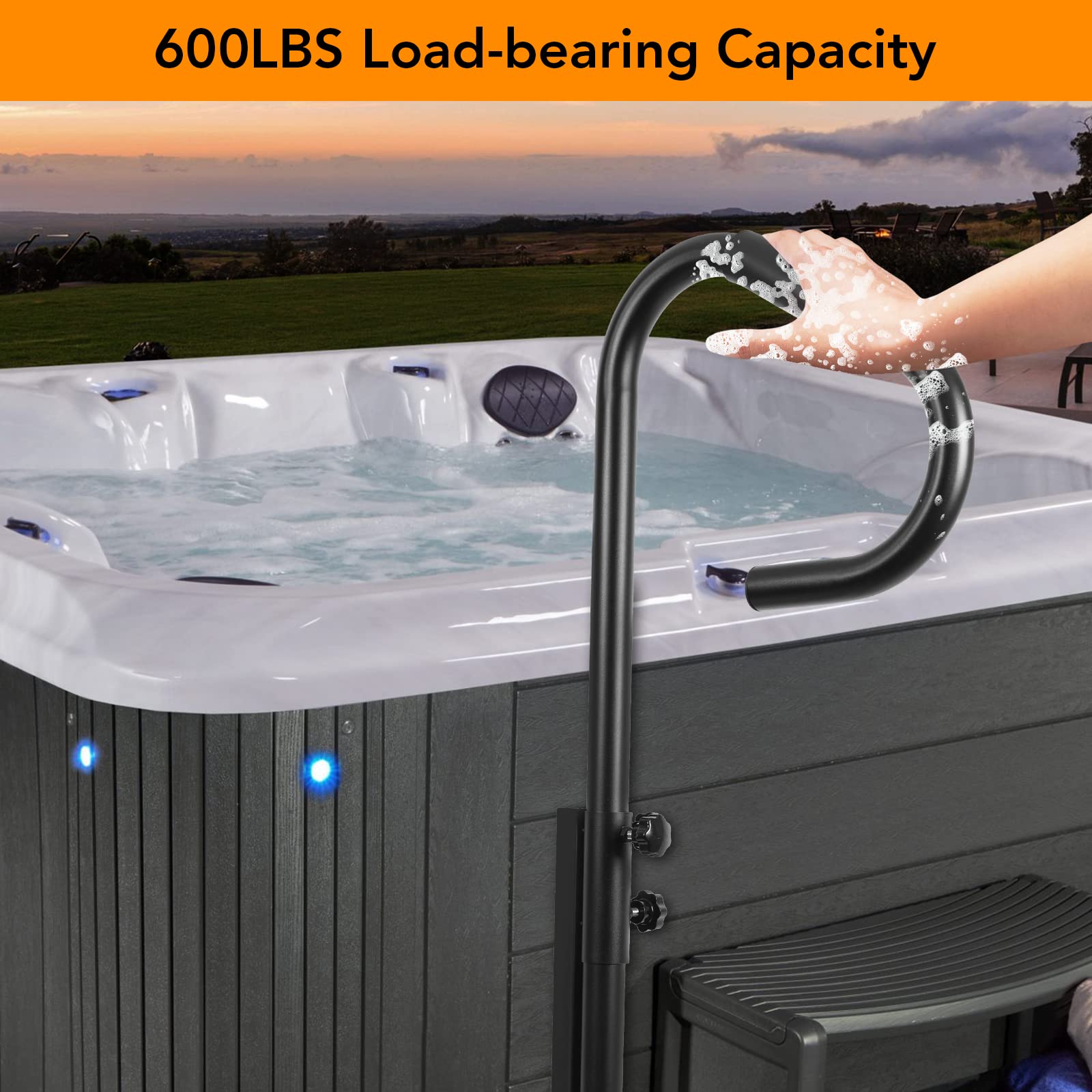 Garvee 600LBS Capacity Hot Tub Handrail - 56