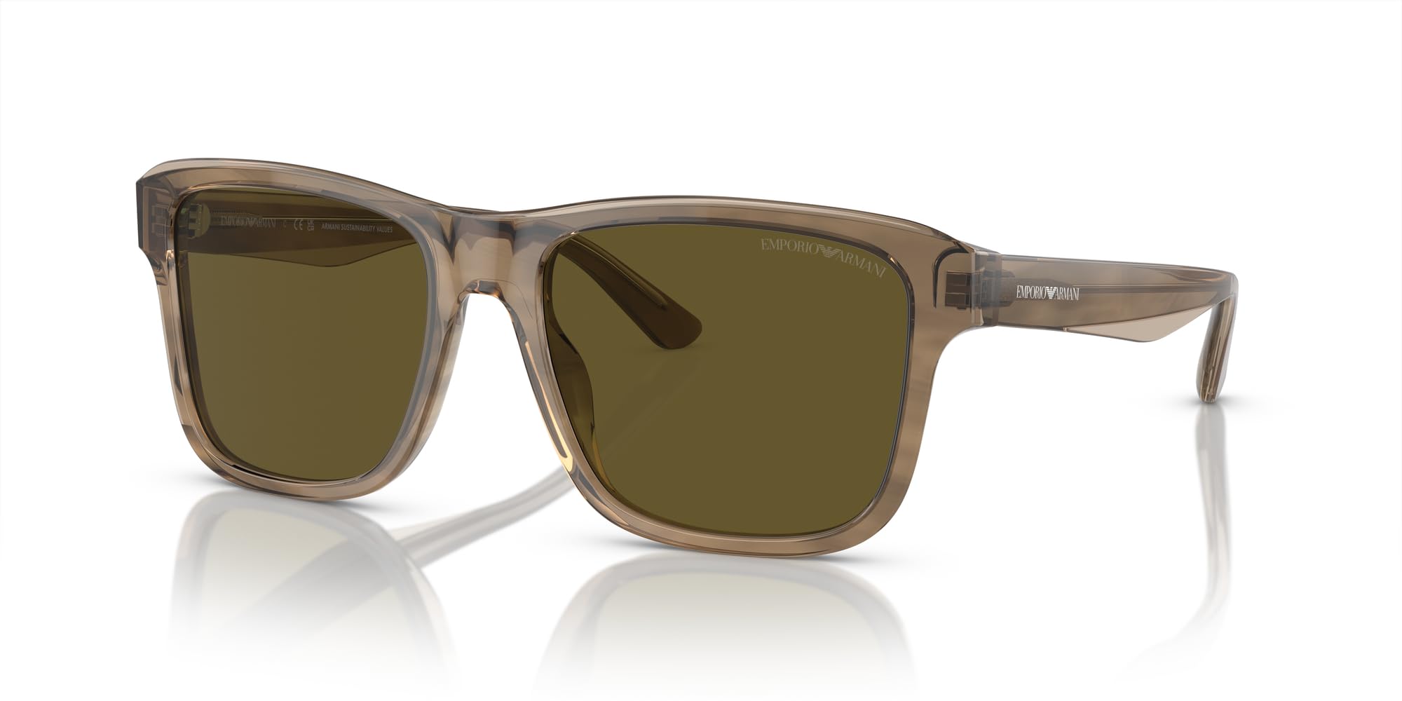 Emporio Armani EA4208 Men's Square Sunglasses | Polarized UV Protection | Fashion & Outdoor Activities