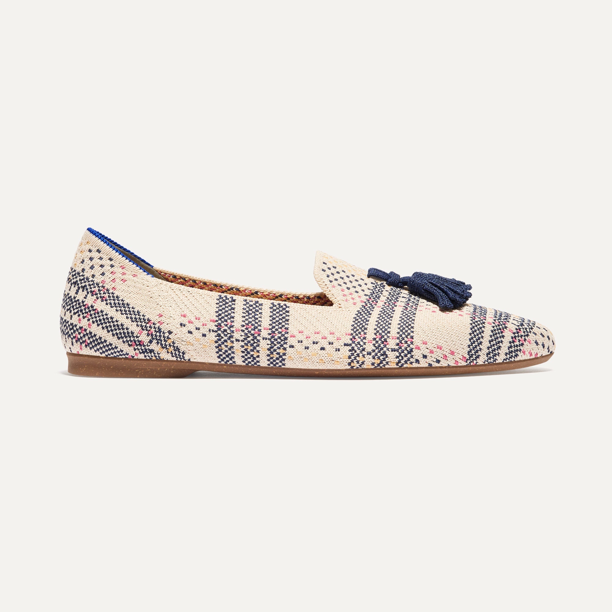 The Almond Tassel Loafer - Spring Plaid Flats for Women | Comfortable & Stylish Slip-On Shoes for Office, Casual Outfits & Spring Weddings