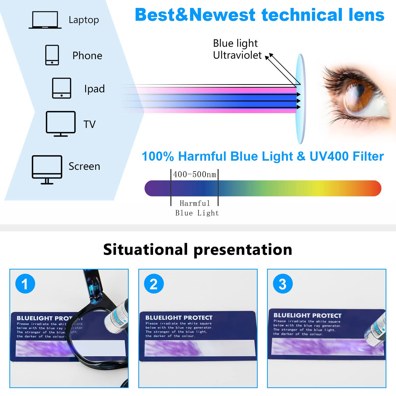 PRTCSLWD Oversized Reading Glasses for Women - 4 Pack Retro Blue Light Blocking Computer Glasses with Spring Hinge | Perfect for Office Work, Screen Time & Reading Books
