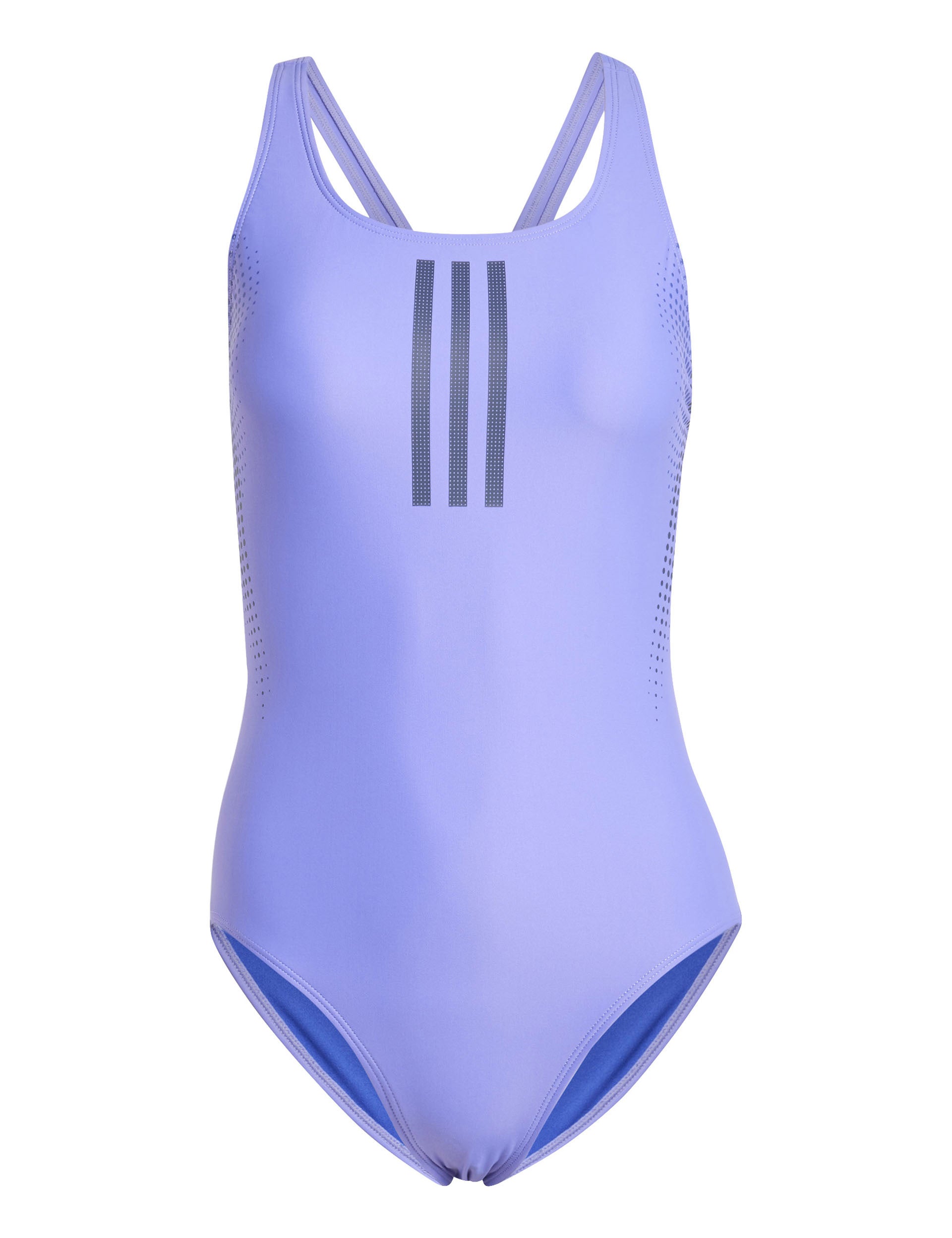 3 Stripes Graphic V Back Swimsuit for Women - Cobalt Blue One Piece Bathing Suit - Perfect for Beach, Pool & Summer Vacations