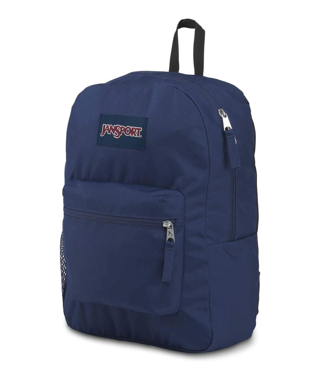 Jansport Cross Town Backpack - Lightweight Durable School Backpack for College Students, Navy Blue One Size - Perfect for Travel, Hiking & Everyday Use