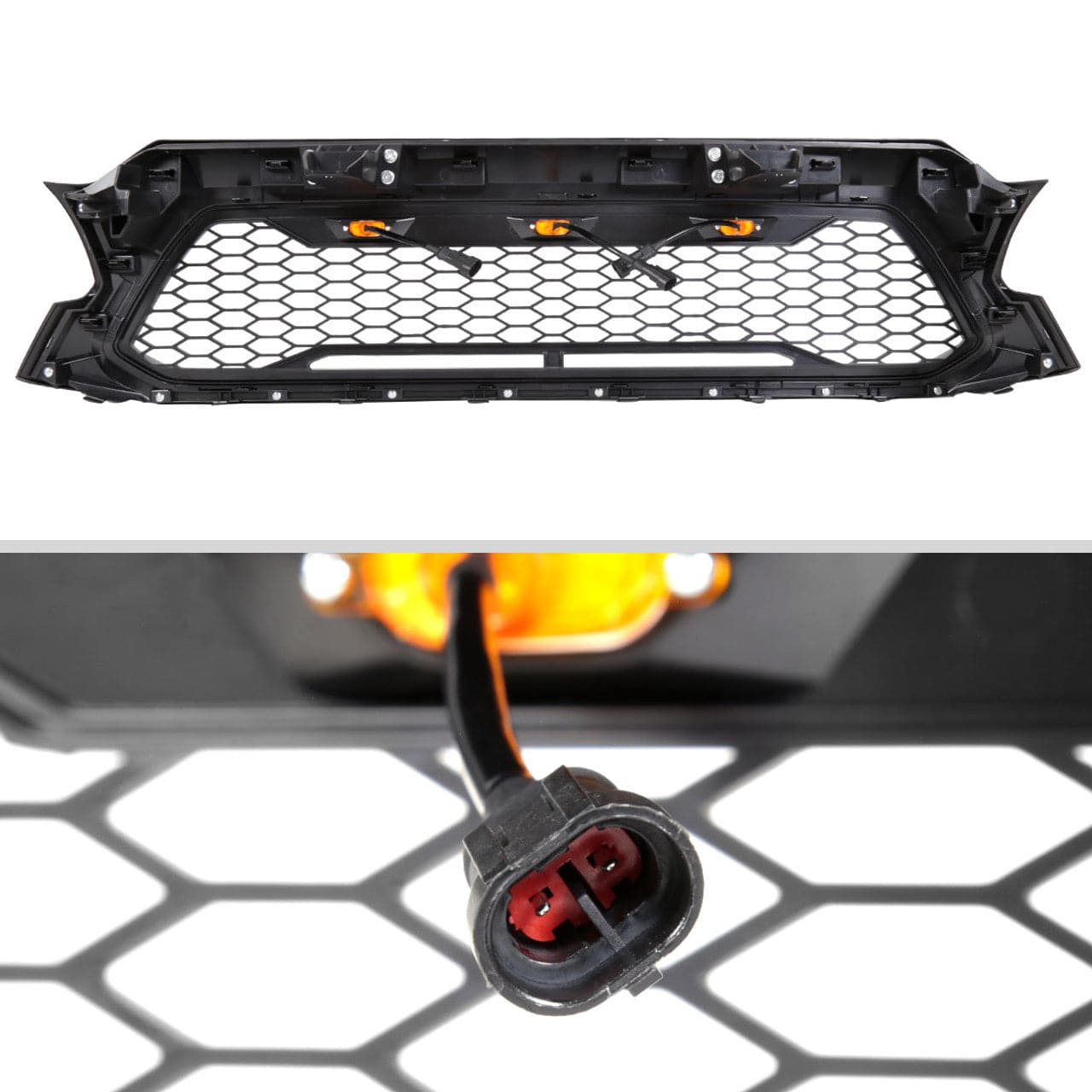 2012-2015 Toyota Tacoma Front Grille Replacement - Matte Black Mesh Design with LED Lights | Off-Road Upgrade & Custom Styling for Pickup Trucks