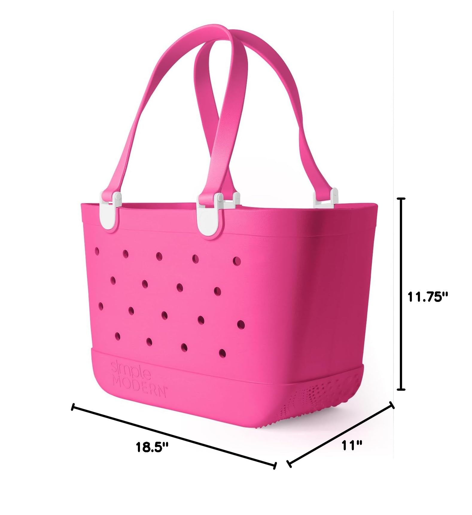 Simple Modern Waterproof Beach Tote Bag with Zipper Pocket - Large Durable Rubber Tote for Beach, Pool, Boat, Groceries & Sports | Getaway Bag Collection | Malibu Style | Perfect for Summer Travel, Picnics & Outdoor Activities