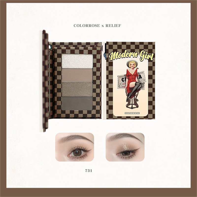 COLORROSE Modern Girl Eyeshadow Palette - 12 Highly Pigmented Matte & Shimmer Shades for Everyday & Party Makeup | Perfect for Teens & Young Women